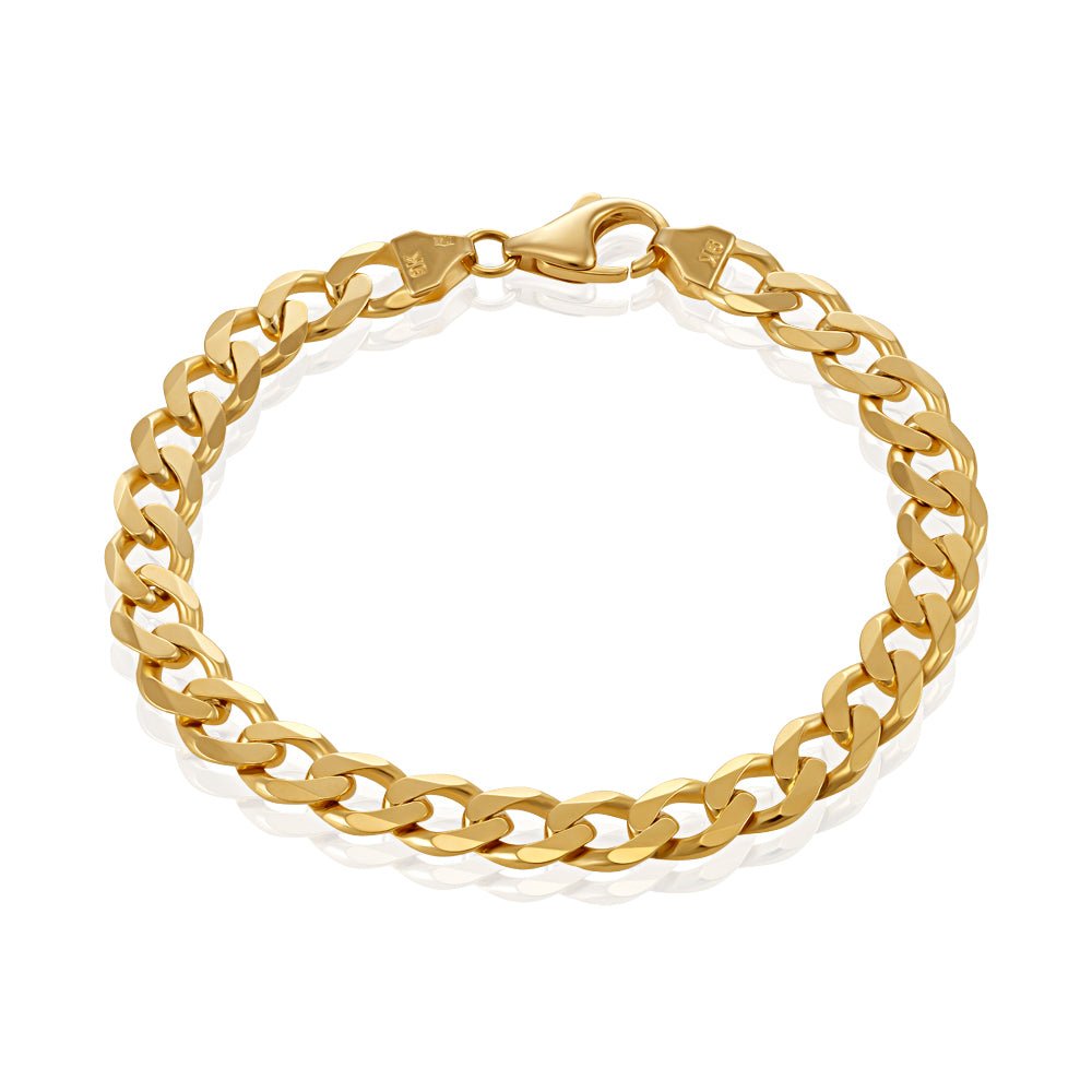 9ct Yellow Gold Curb Chain Bracelet