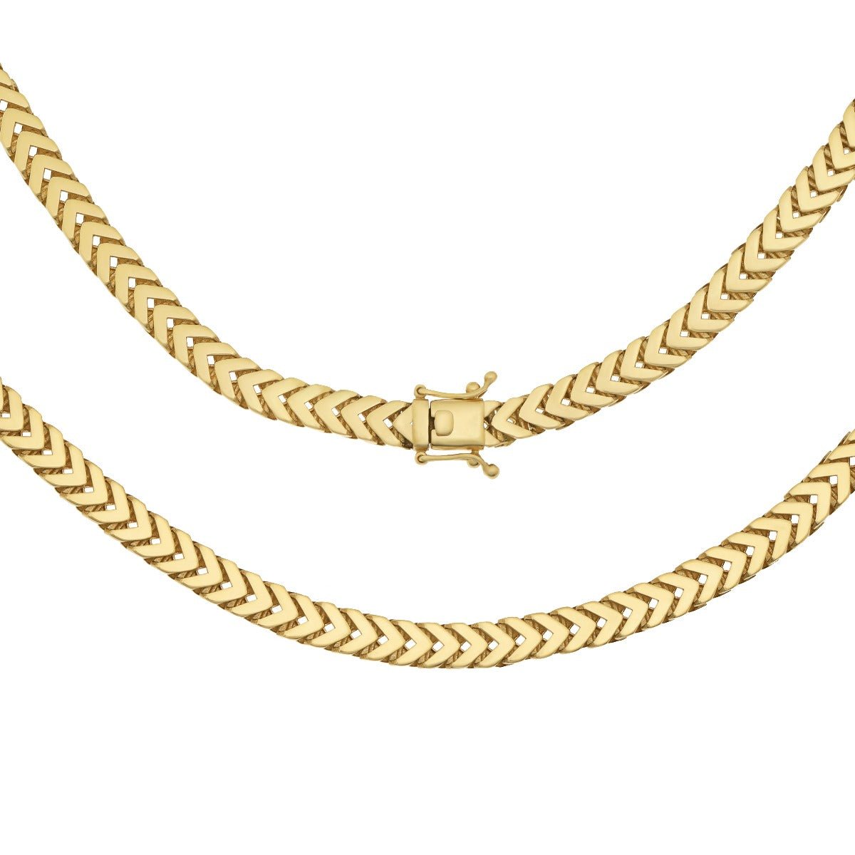9ct Solid Yellow Gold Herringbone Chain 6mm 6601000 N - 24"