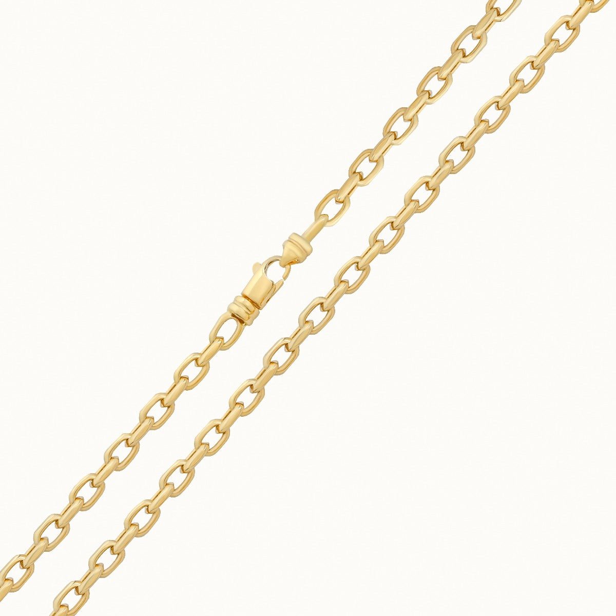 9ct Solid Yellow Gold Oval Belcher Chain 4.5mm 22001 N - C
