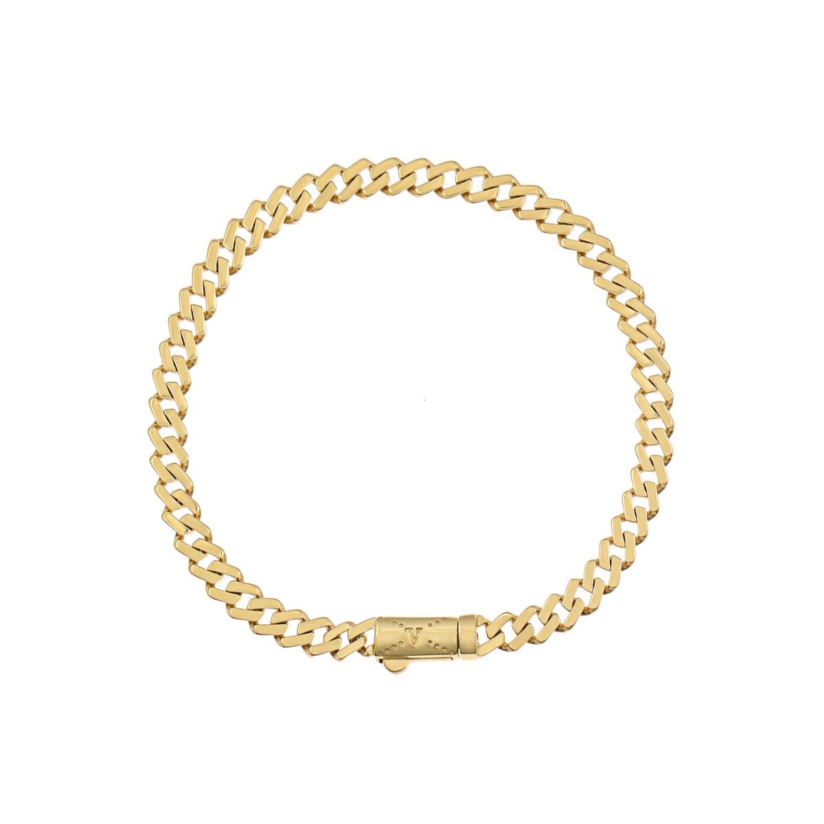 9ct Solid Yellow Gold Square Curb Bracelet 5mm 2017011 6041000 b