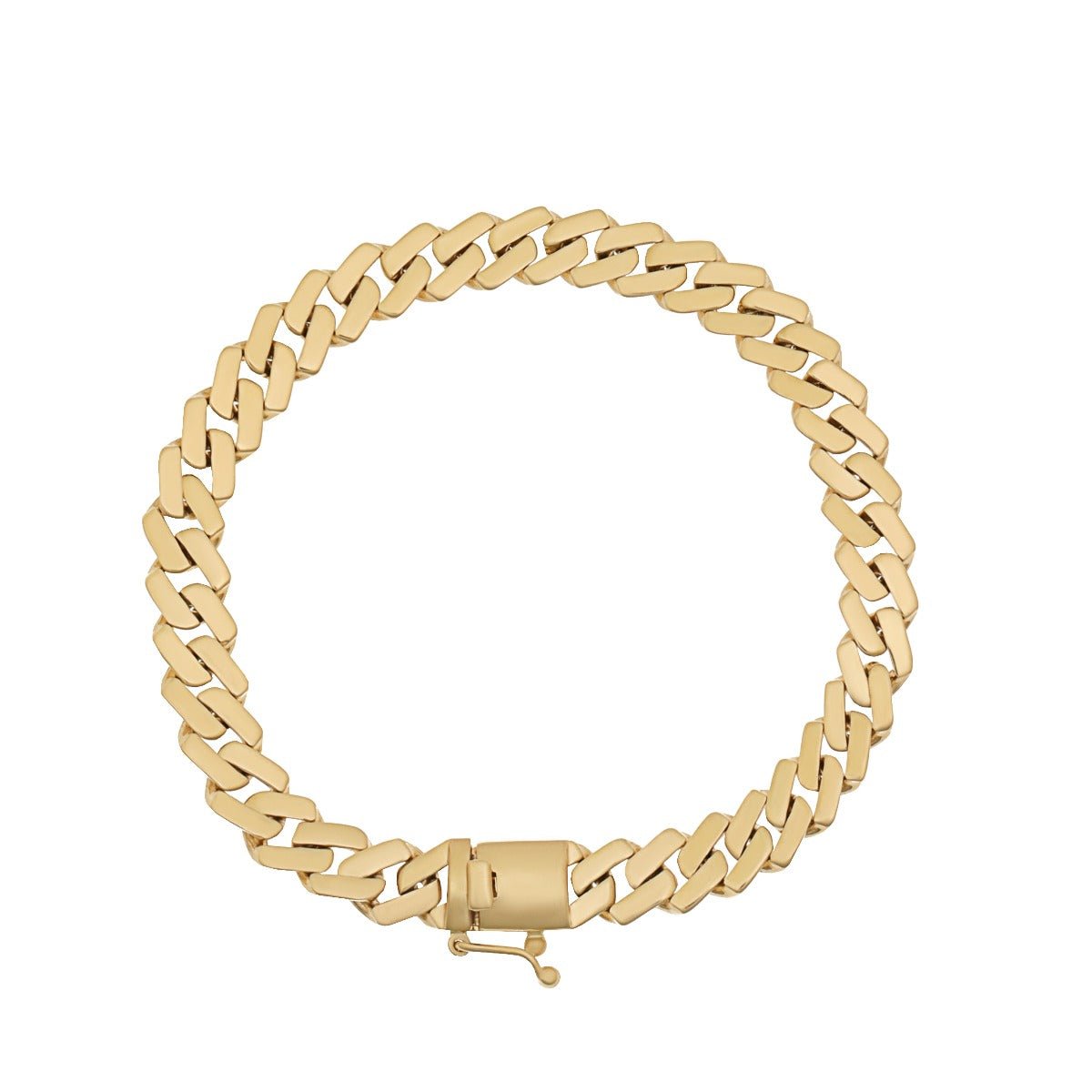 9ct Yellow Gold Square Curb Chain Bracelet