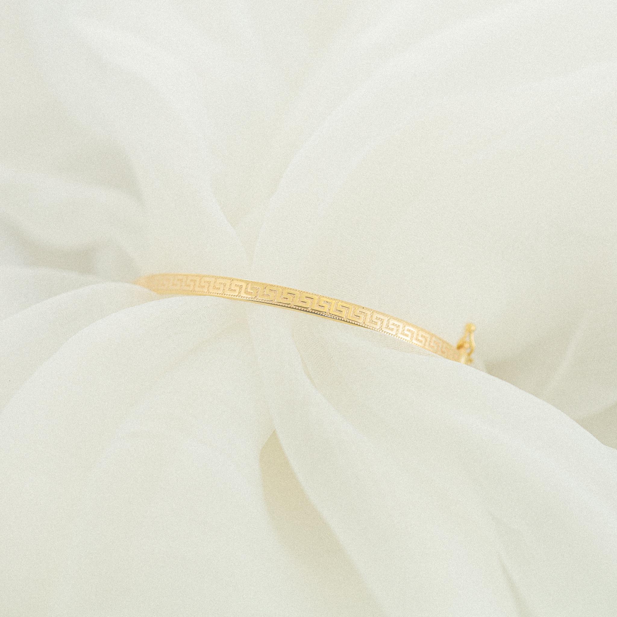 9ct Yellow Gold Greek Key Bangle