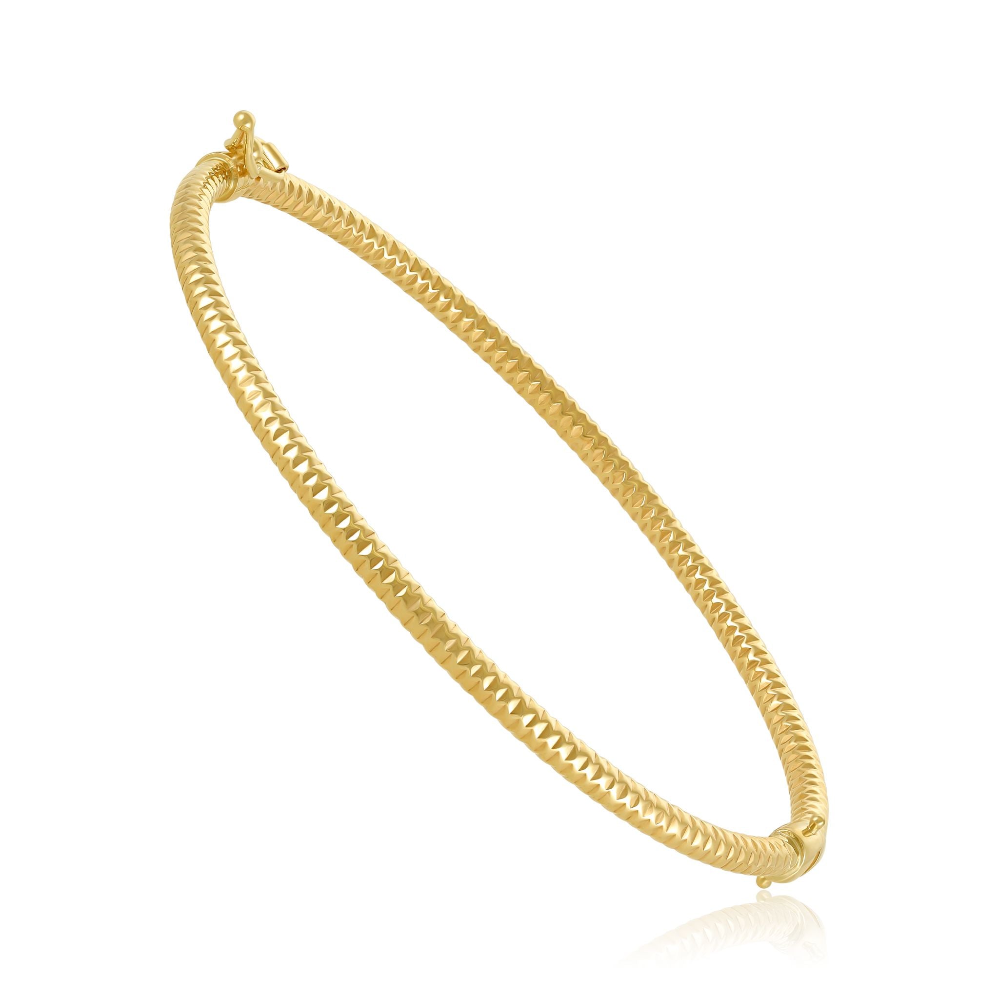 9ct Yellow Gold Textured Bangle