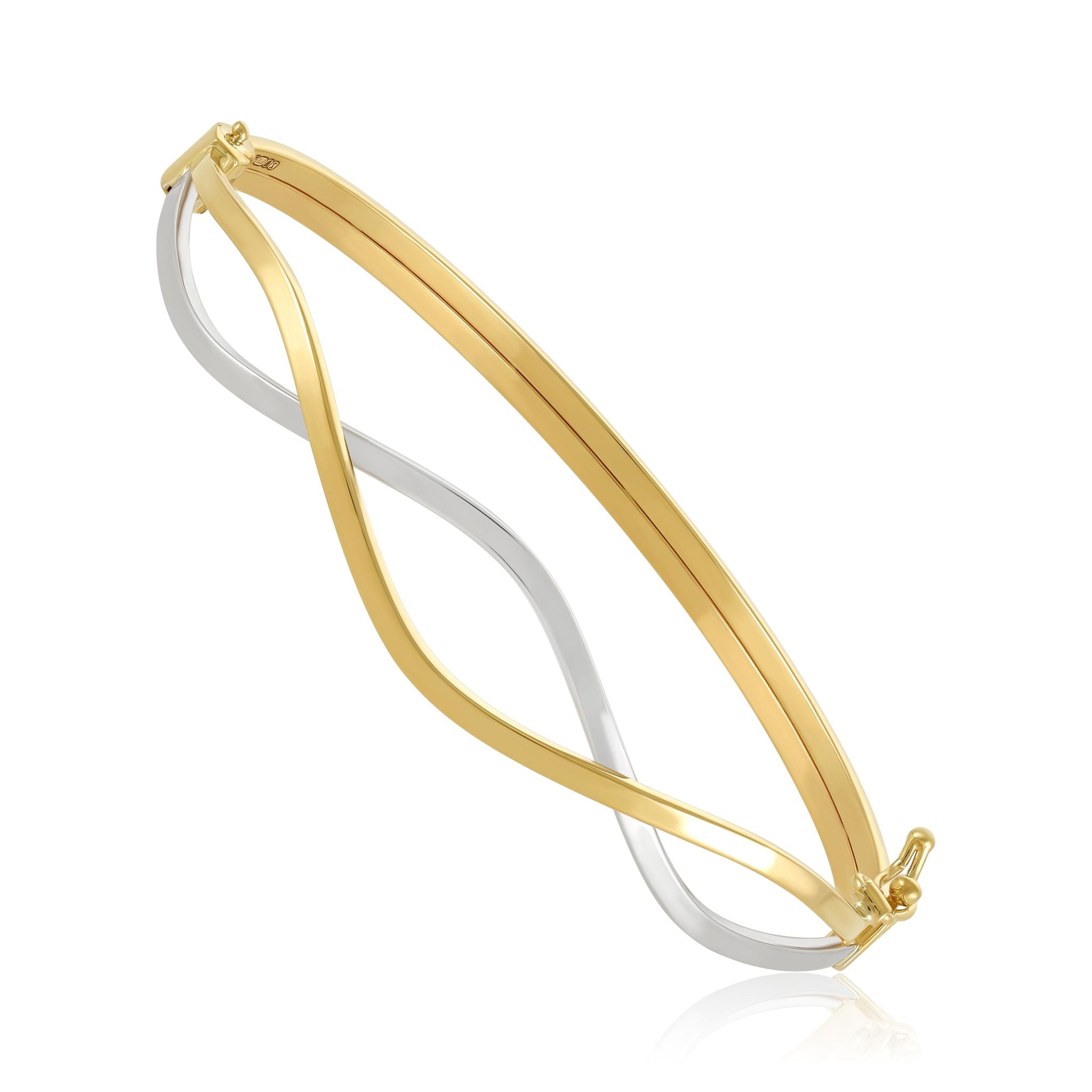 9ct Gold Mixed Metal Bangle