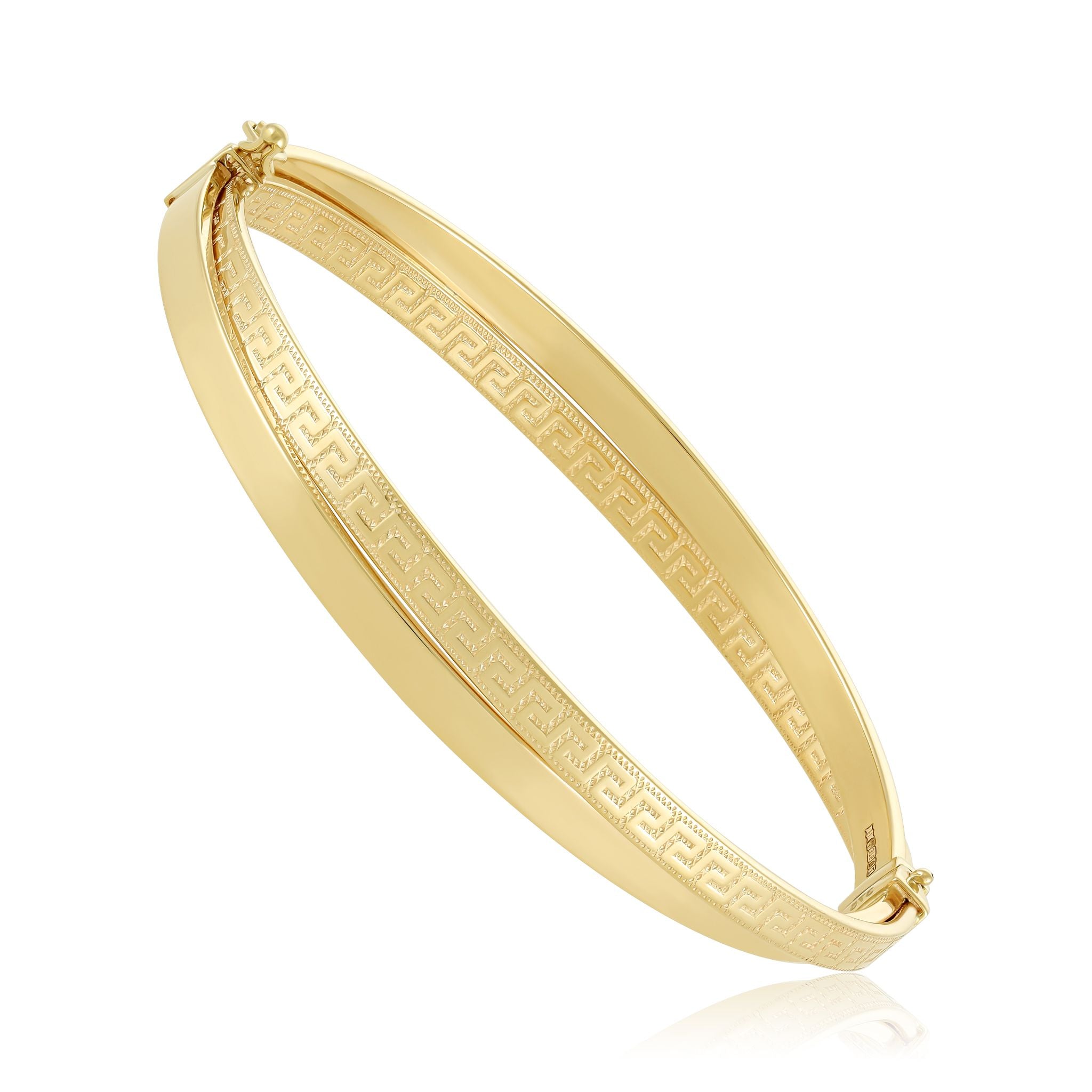 9ct Yellow Gold Crossover Design Bangle