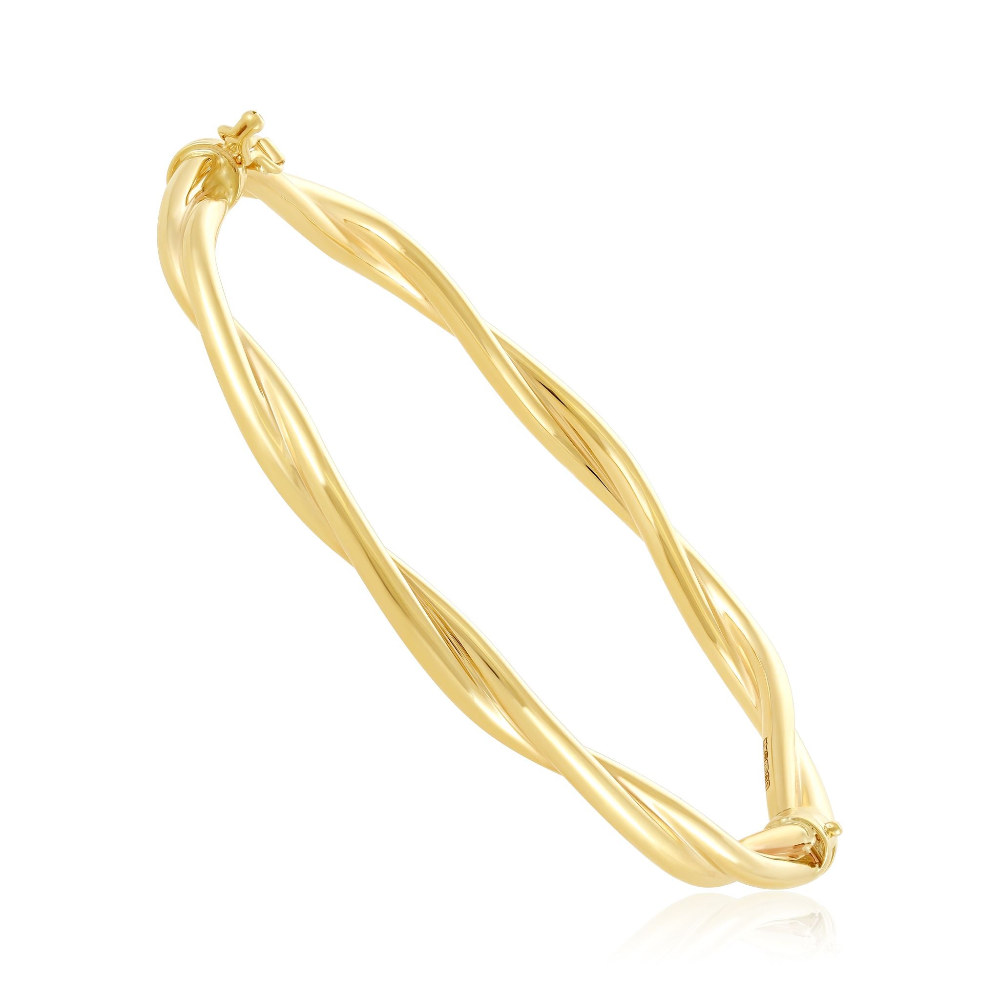 9ct Yellow Gold Twisted Bangle