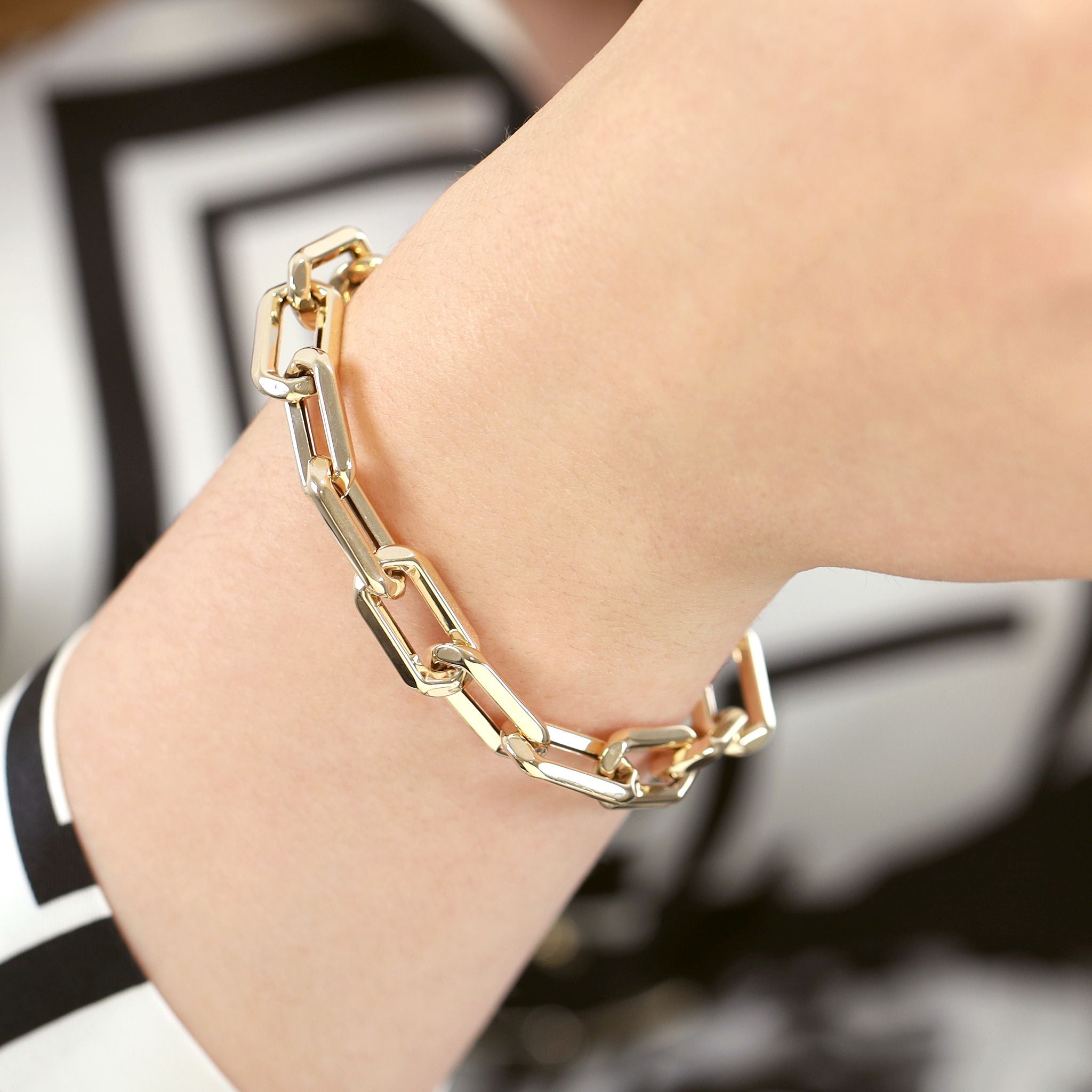 9ct Yellow Gold Thick Chain Bracelet