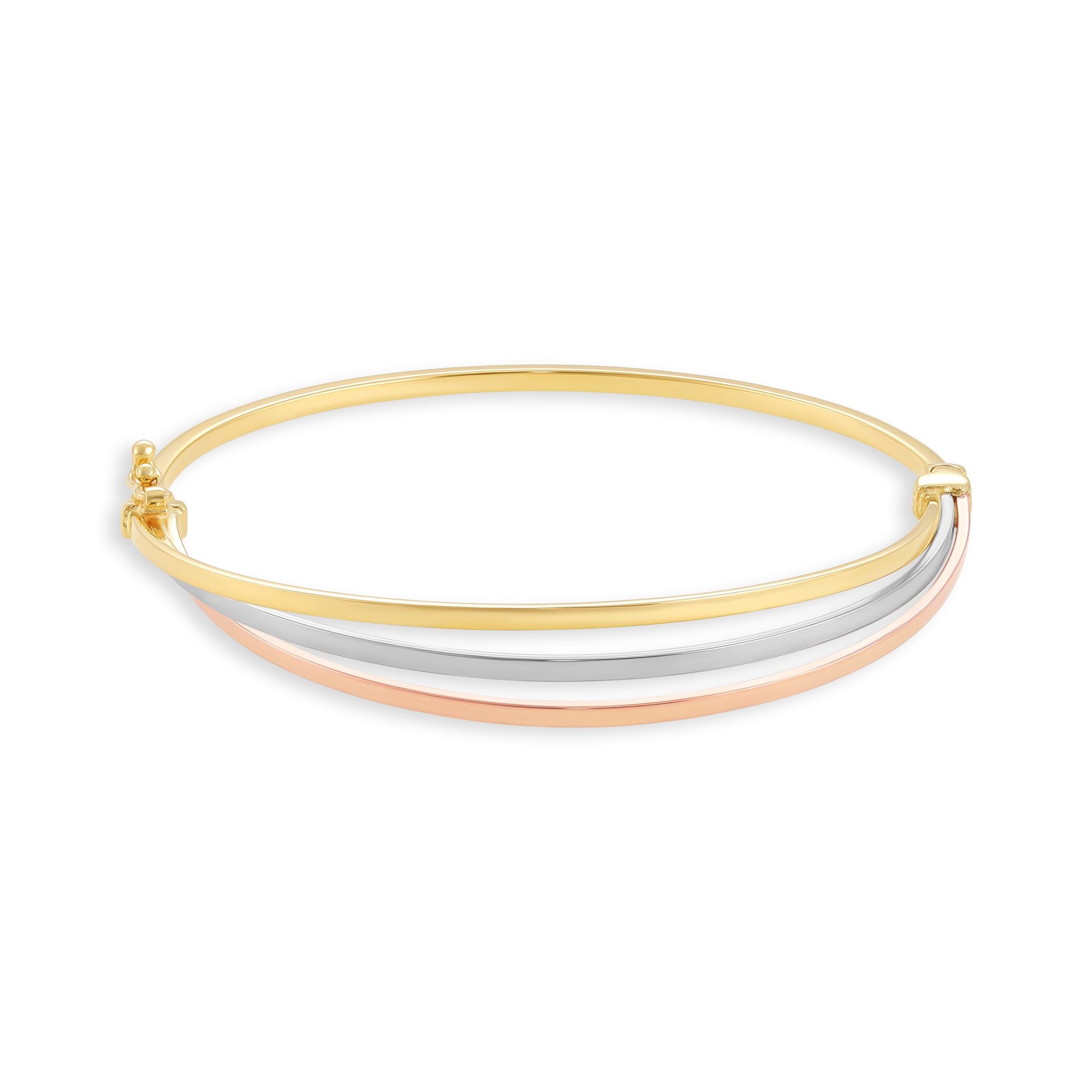 9ct Gold Tri Colour Bangle