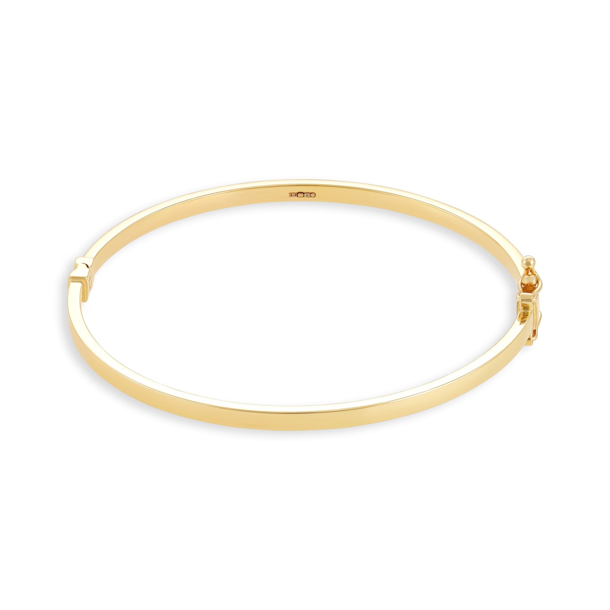 9ct Yellow Gold Plain Bangle