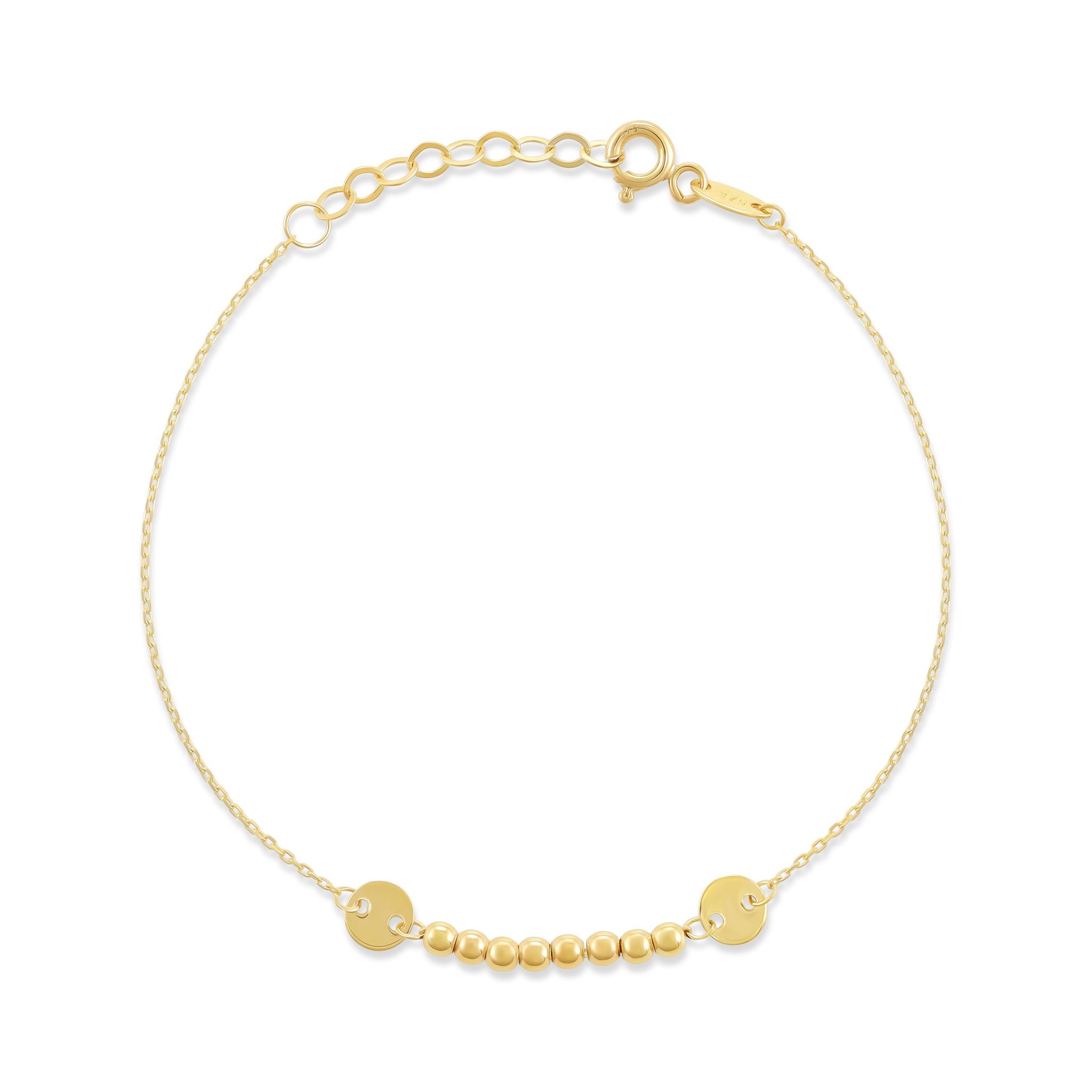 9ct Yellow Gold Unique Charm Bracelet