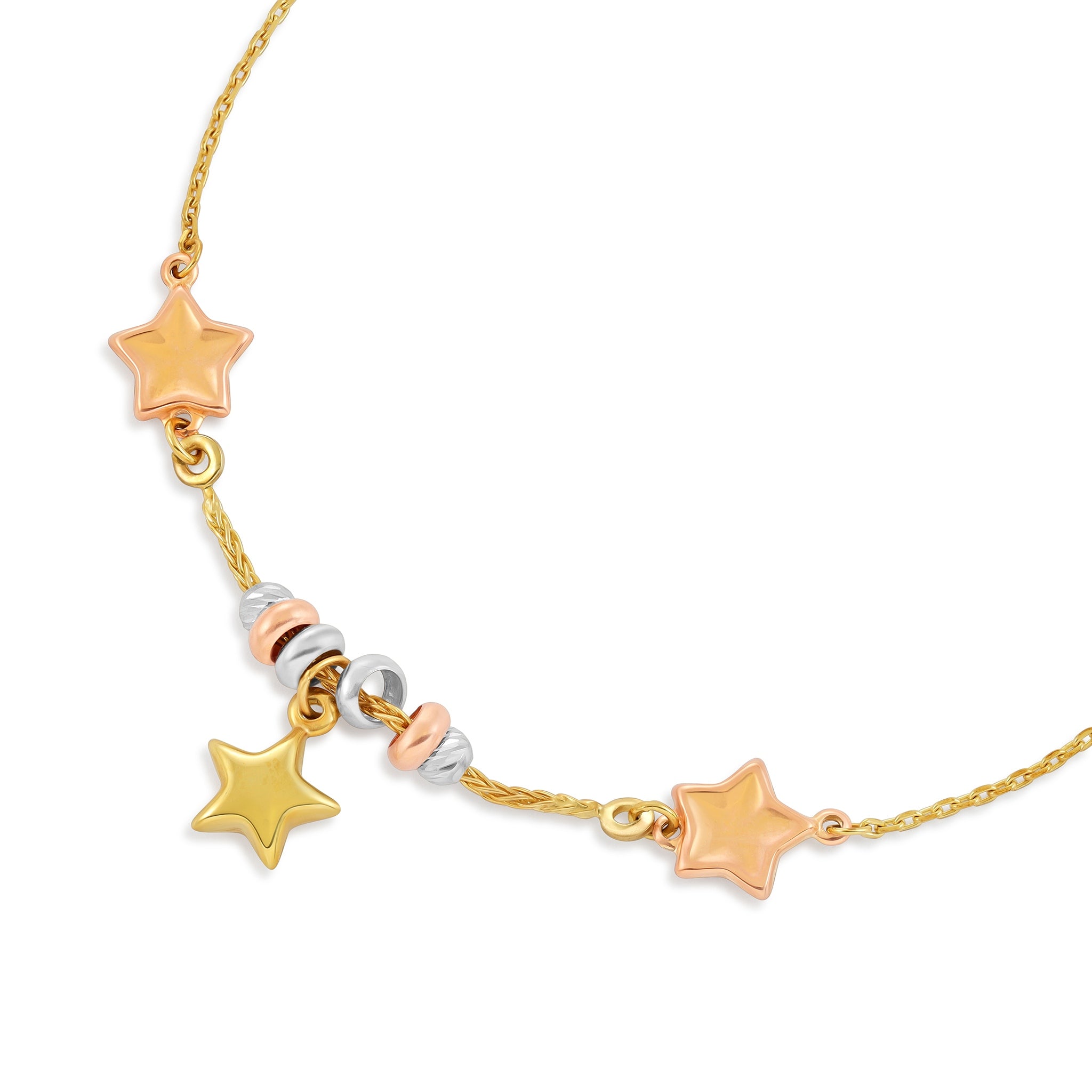 9ct Yellow Gold Star Design Bracelet