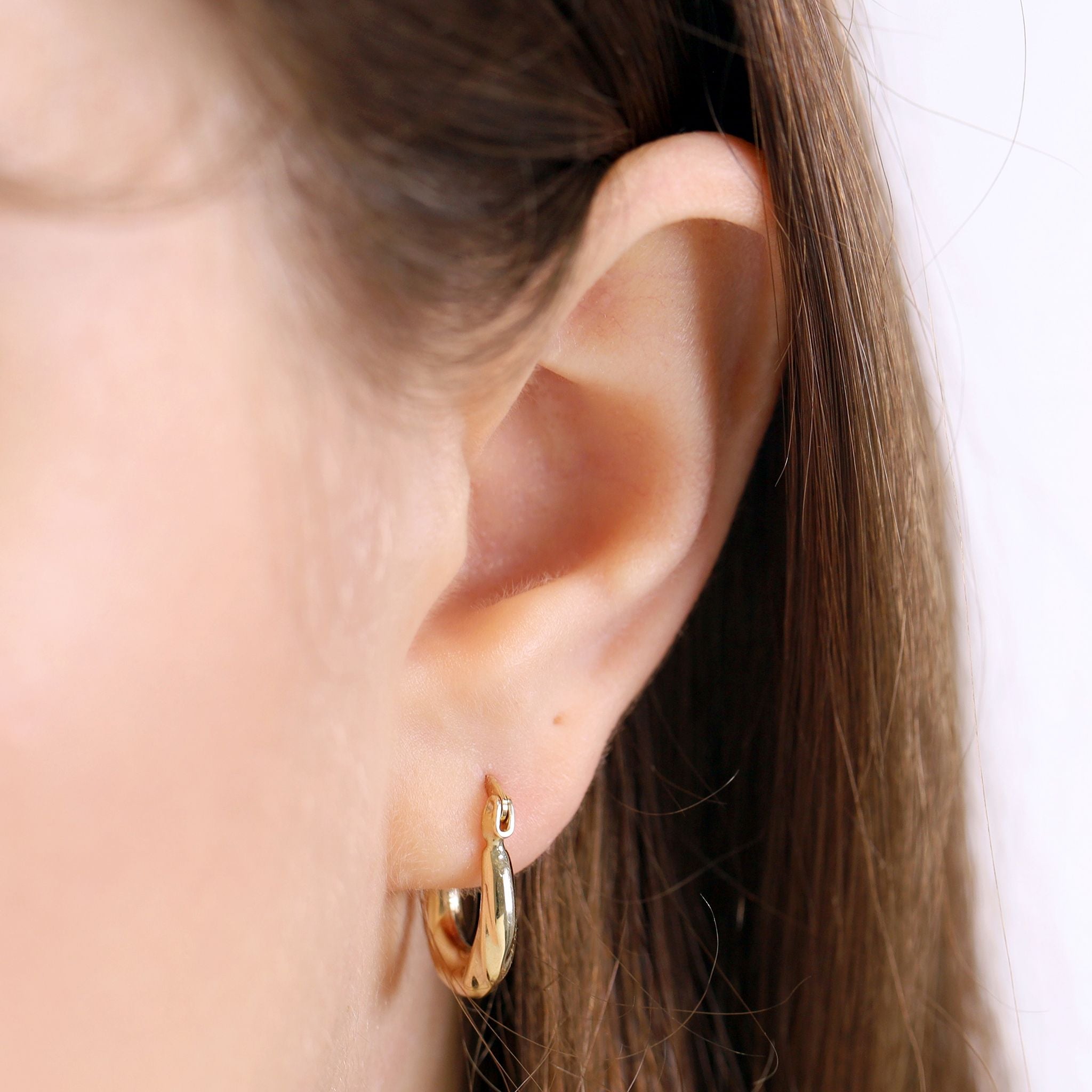 9ct Yellow Gold Huggie Hoop Earrings