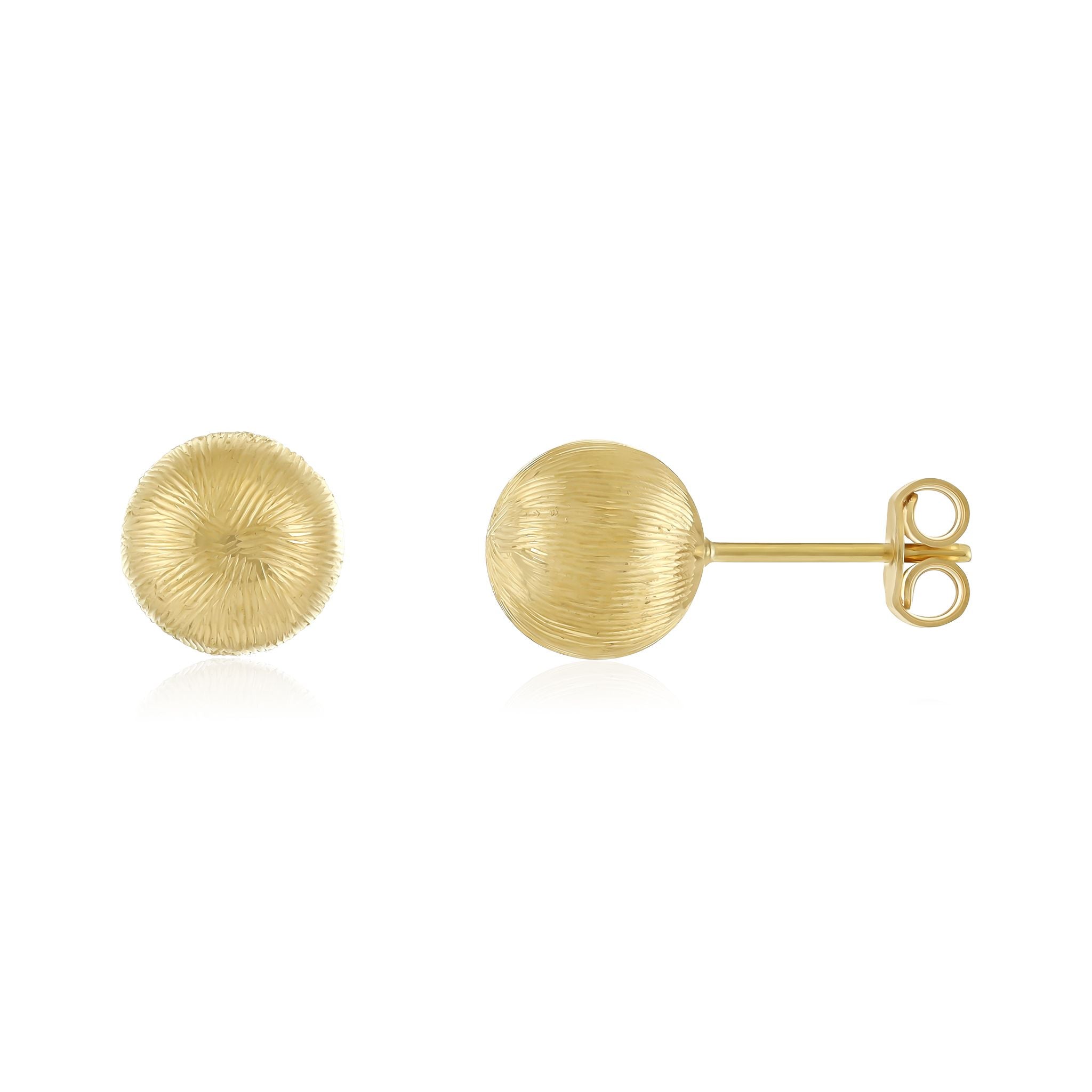 9ct Yellow Gold Ball Stud Earrings