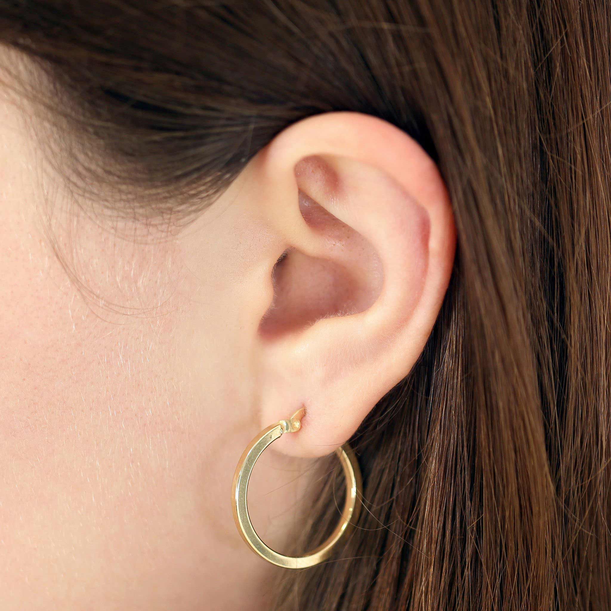 14ct Yellow Gold Hoop Earrings