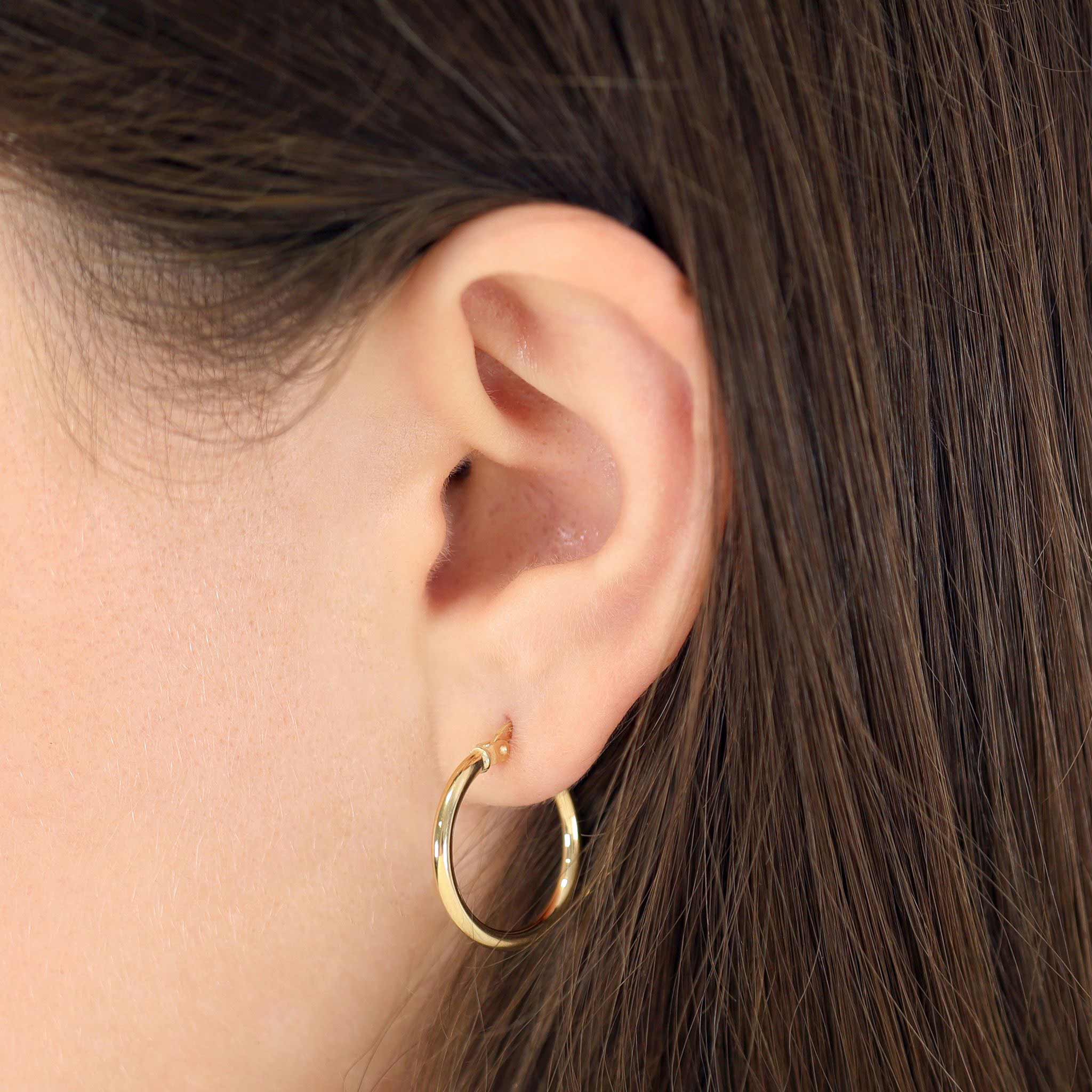 14ct Yellow Gold Small Hoop Earrings