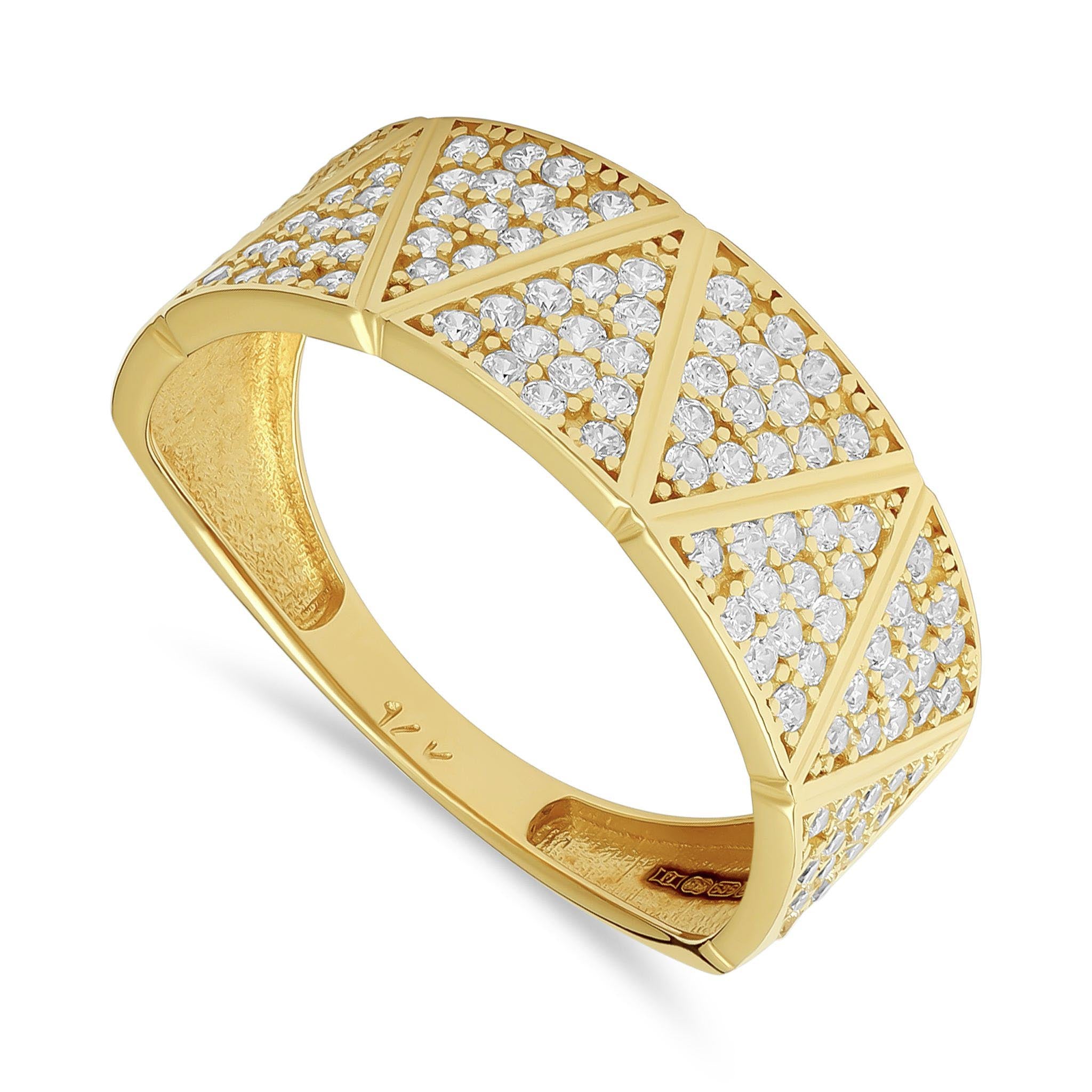 14ct Yellow Gold Cubic Zirconia Ring