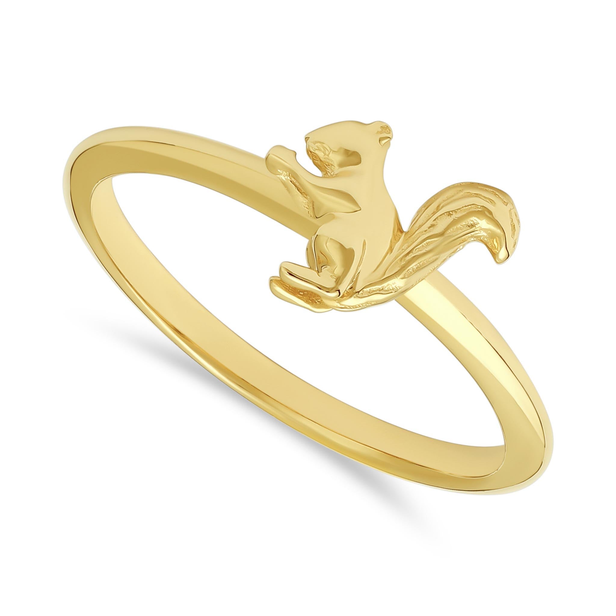 14ct Yellow Gold Squirrel Ring