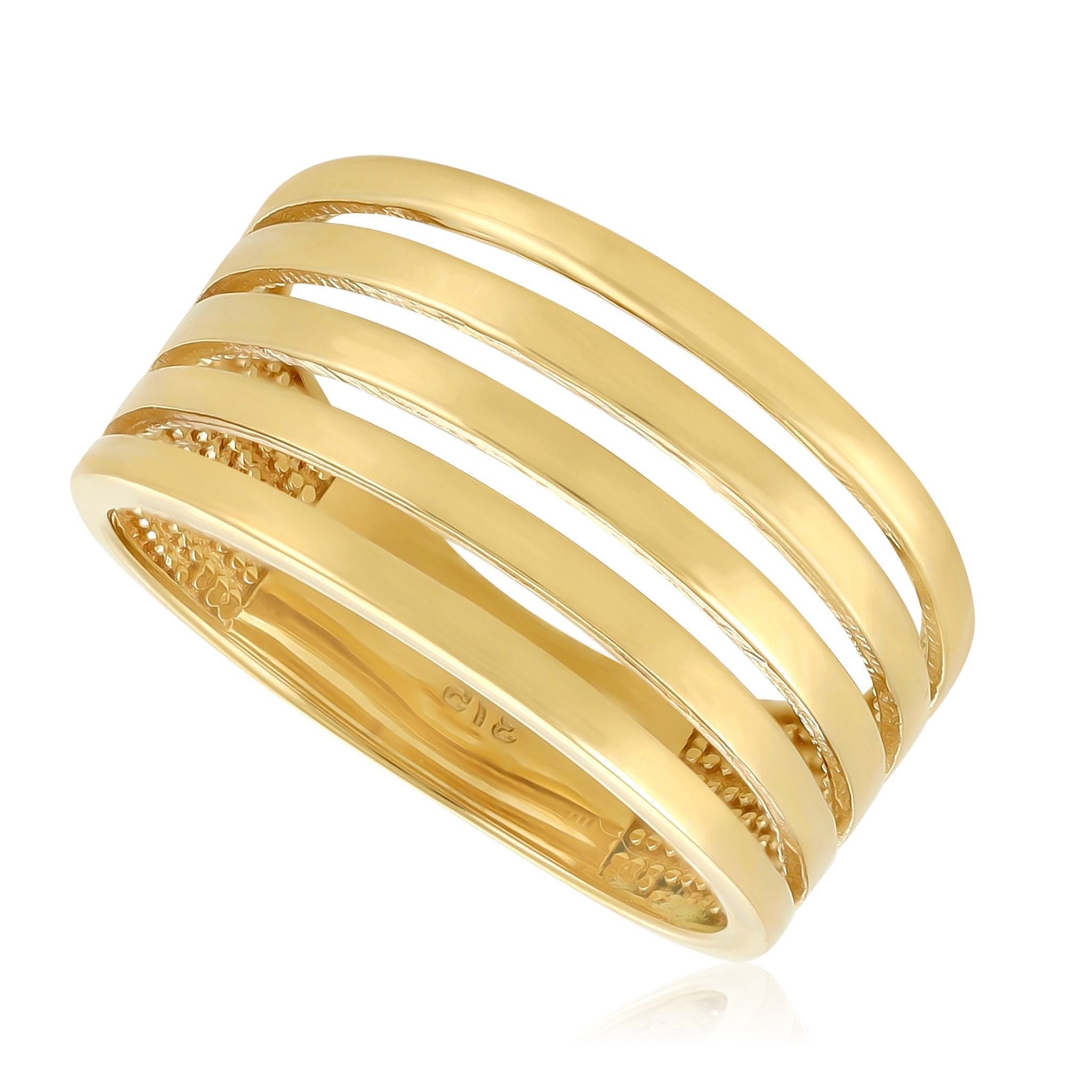 9ct Yellow Gold Multi Band Ring RN7002