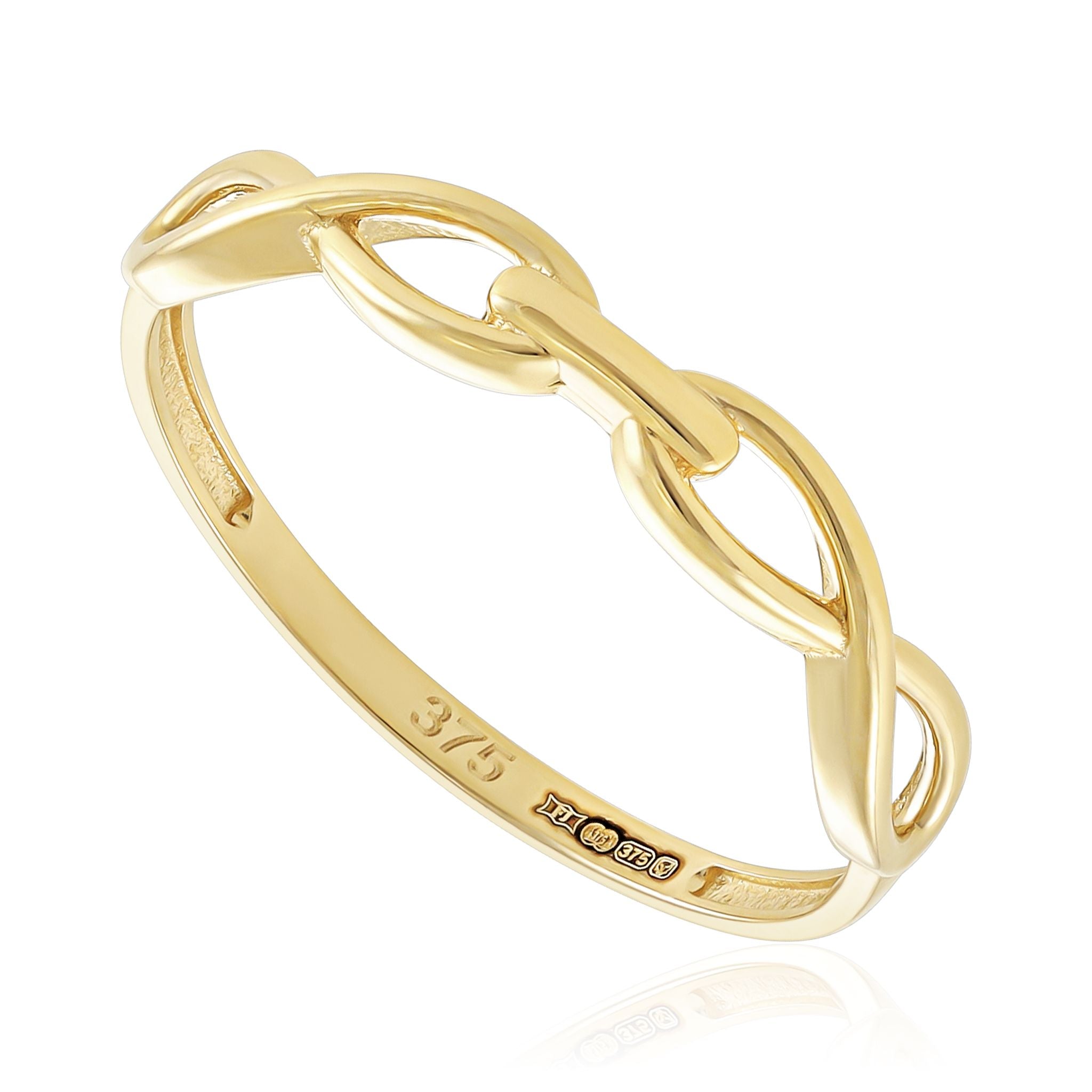 9ct Yellow Gold Infinity Design Ring
