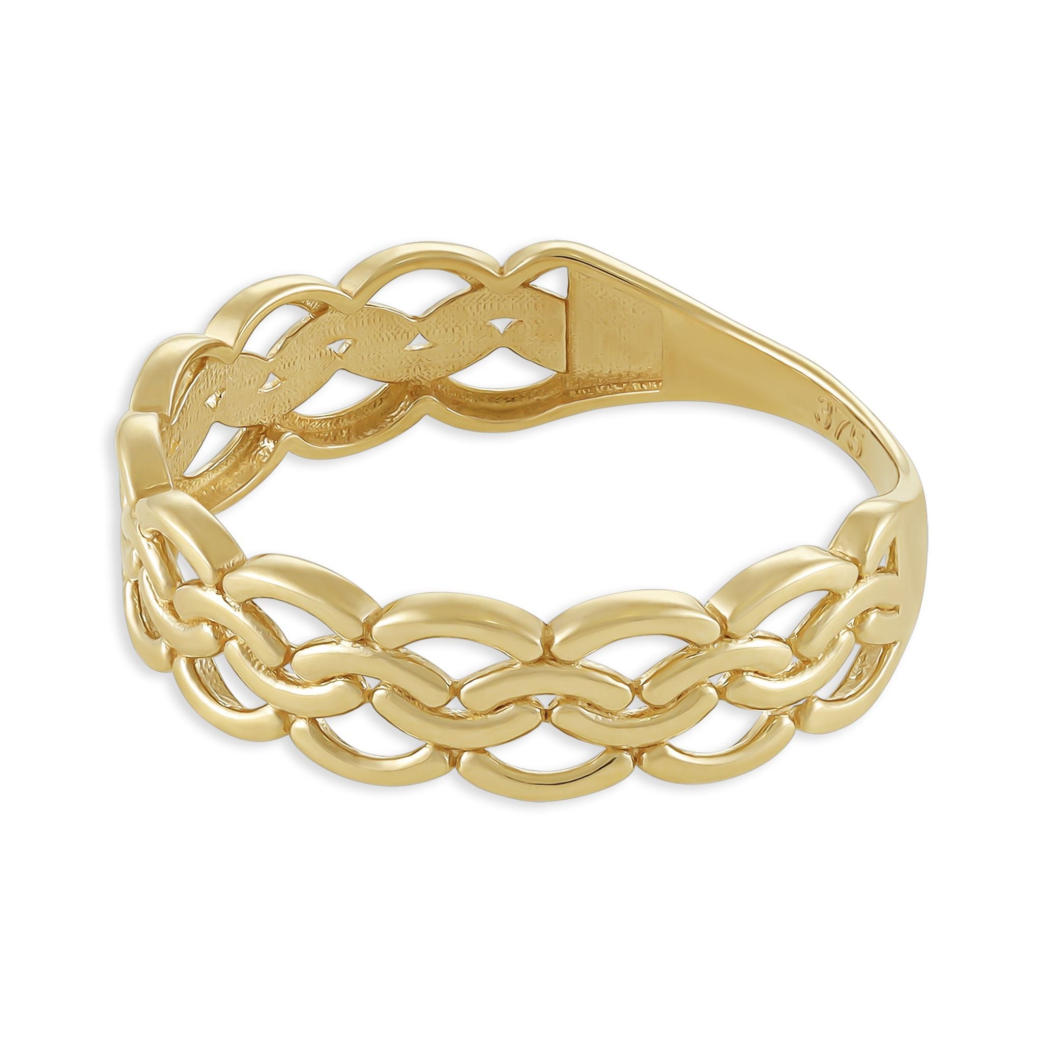 9ct Yellow Gold Braided Design RIng RNG0010-K