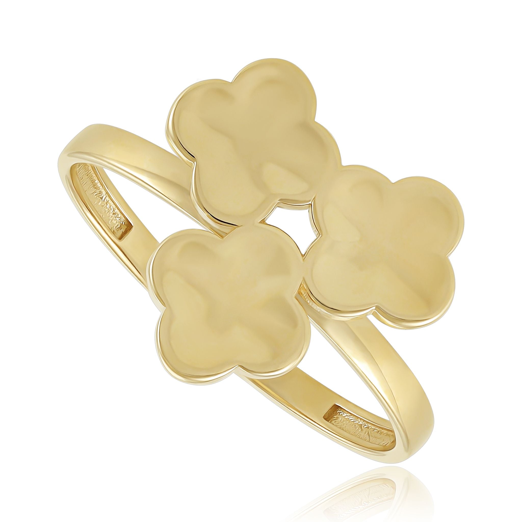 9ct Yellow Gold Clover Ring