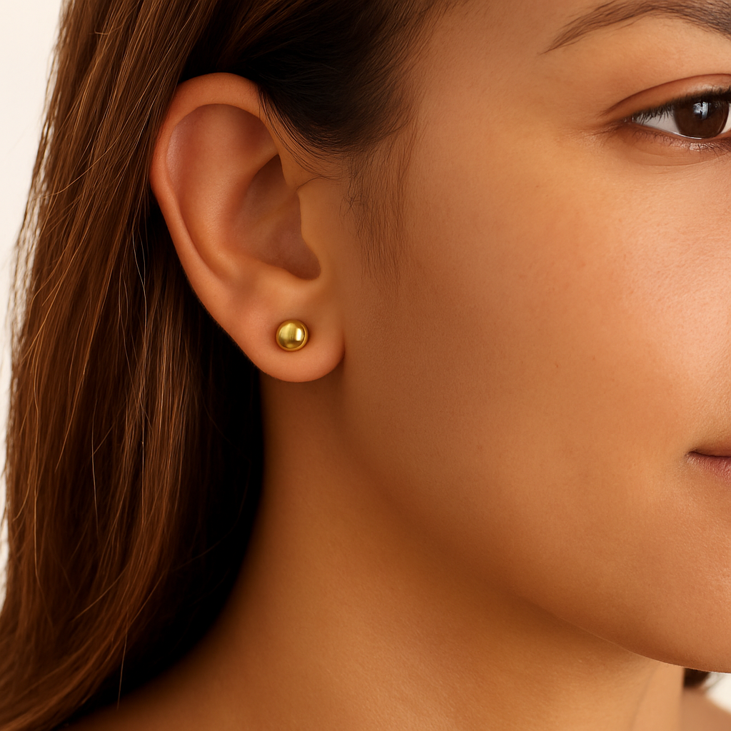 9ct Yellow Gold Ball Stud Earrings