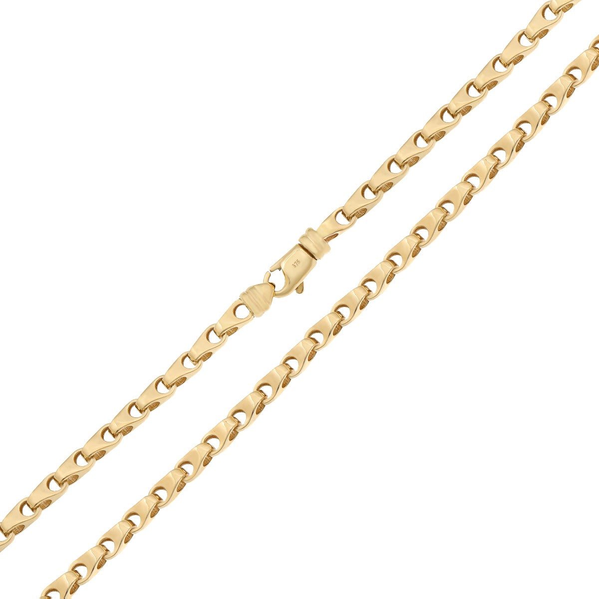 9ct Solid Yellow Gold Fancy Chain 5mm 2017031 22001 N - A