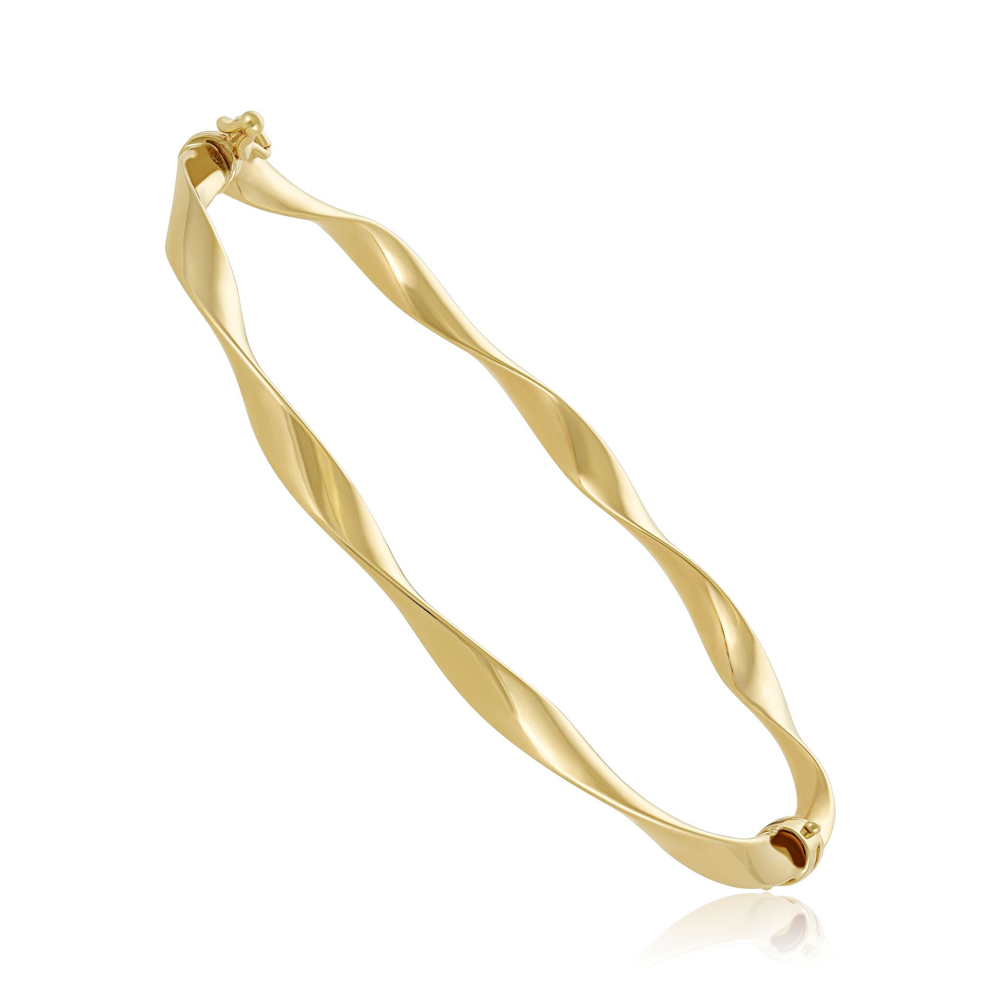 9ct Yellow gold Twisted Bangle