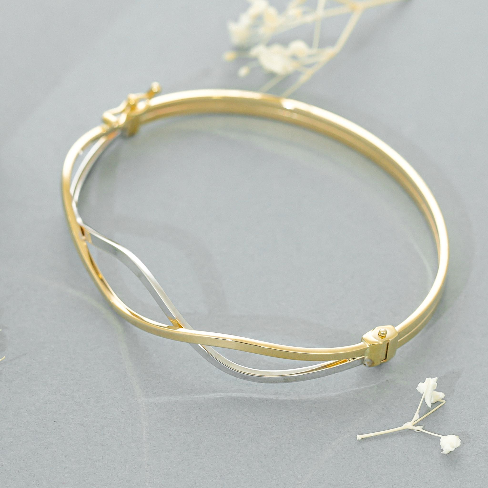 9ct Gold Mixed Metal Bangle