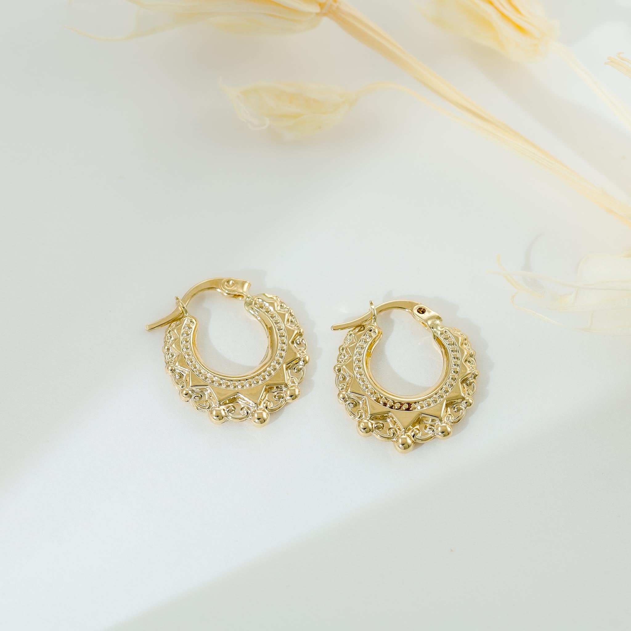 9ct Yellow Gold Mini Creole Hoop Earrings