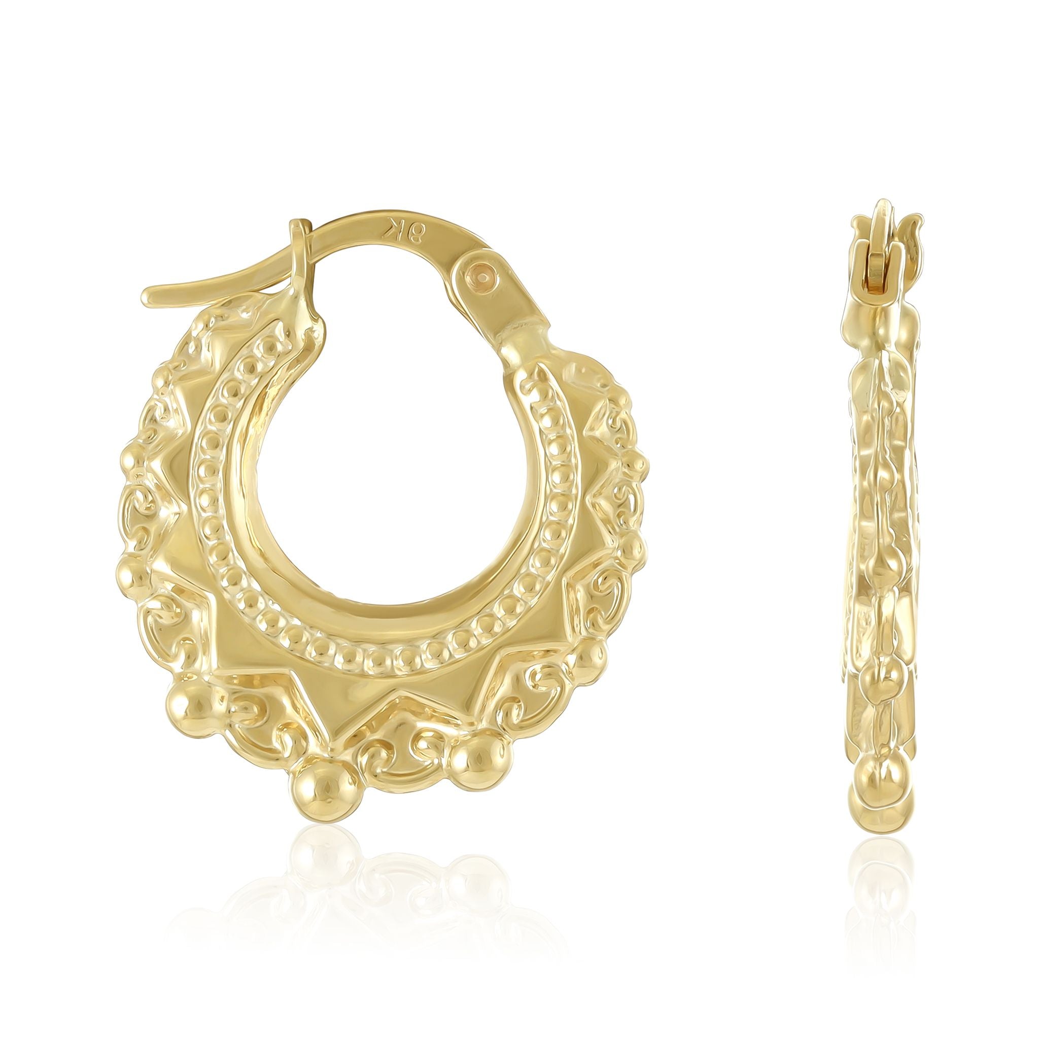 9ct Yellow Gold Mini Creole Hoop Earrings