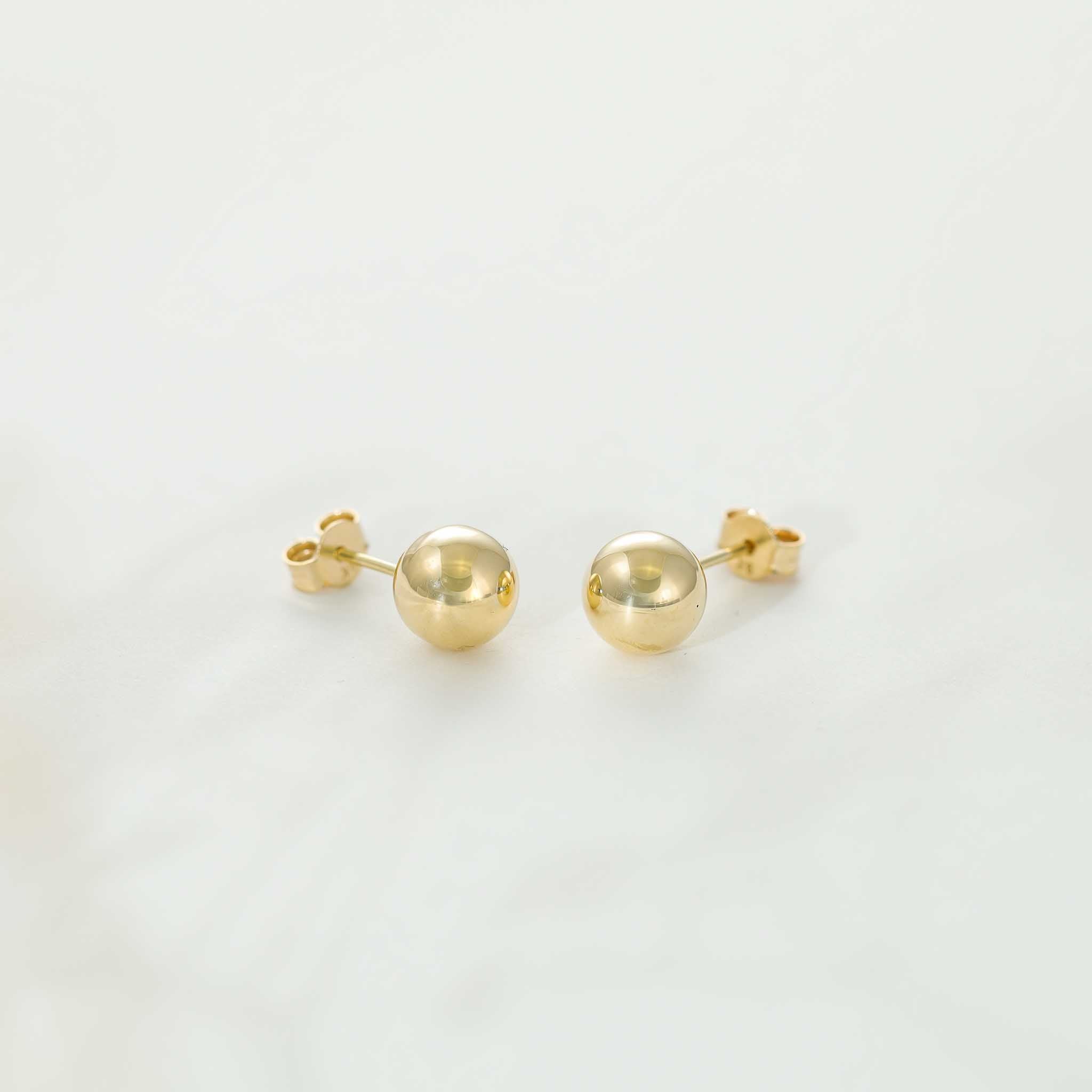 9ct Yellow Gold Ball Stud Earrings