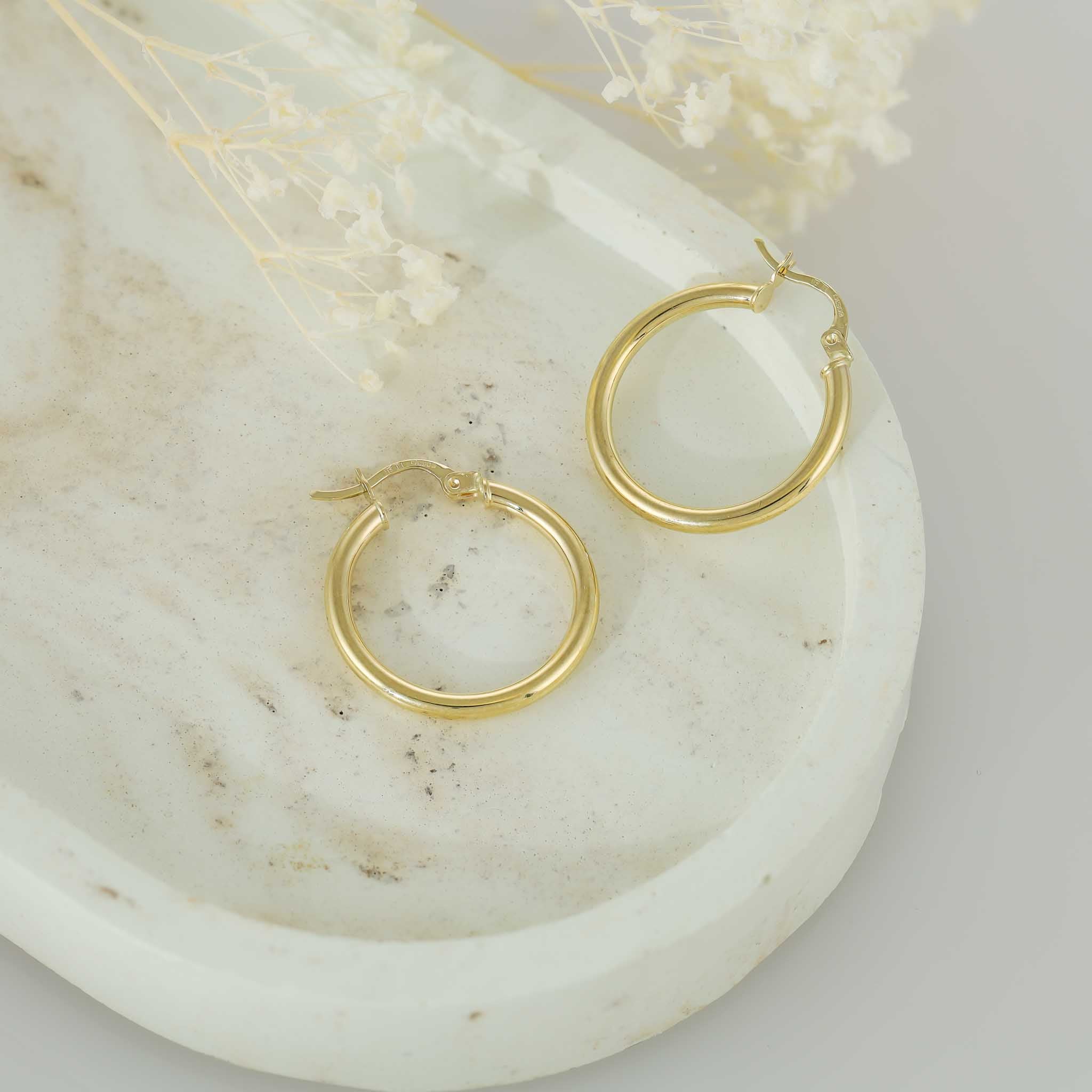 14ct Yellow Gold Hoop Earrings