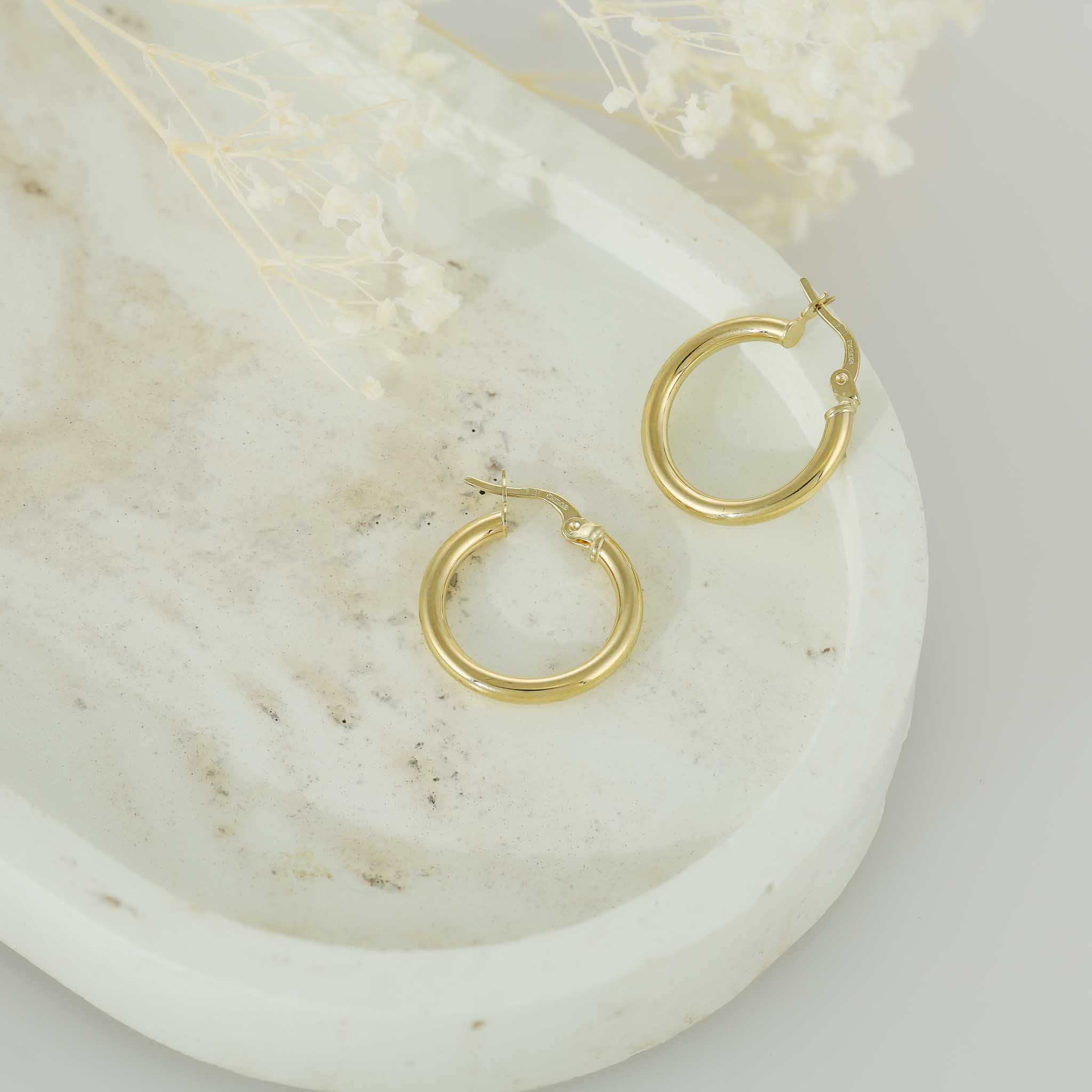 14ct Yellow Gold Hoop Earrings