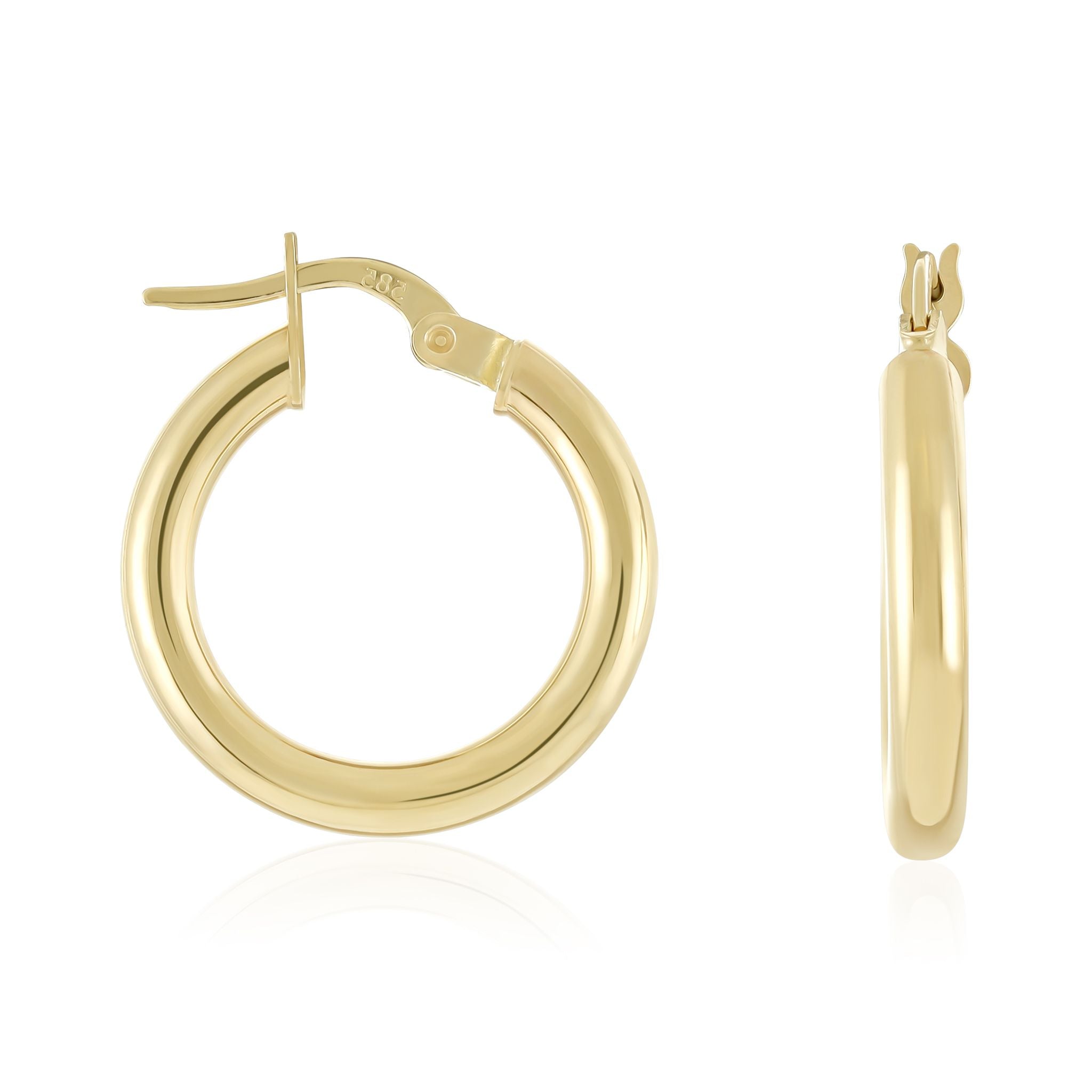 14ct Yellow Gold Small Huggie Hoops