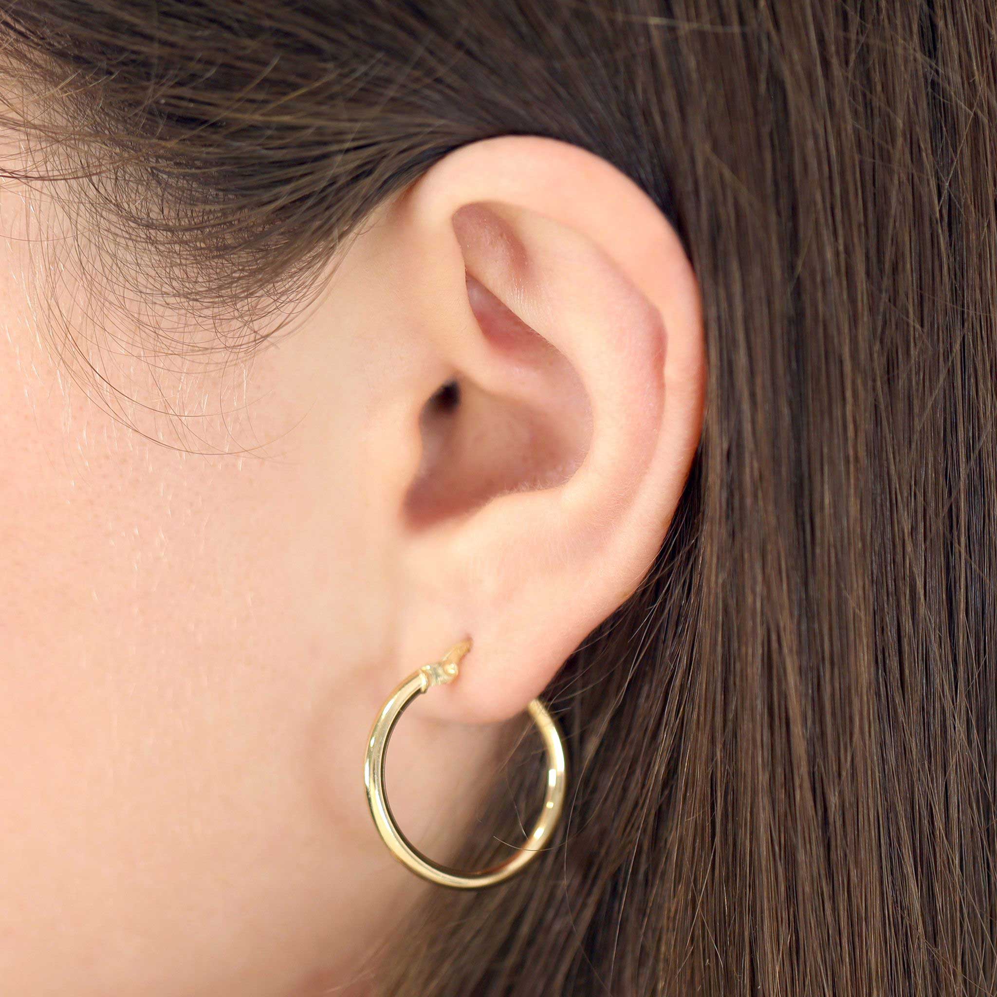 14ct Yellow Gold Hoop Earrings