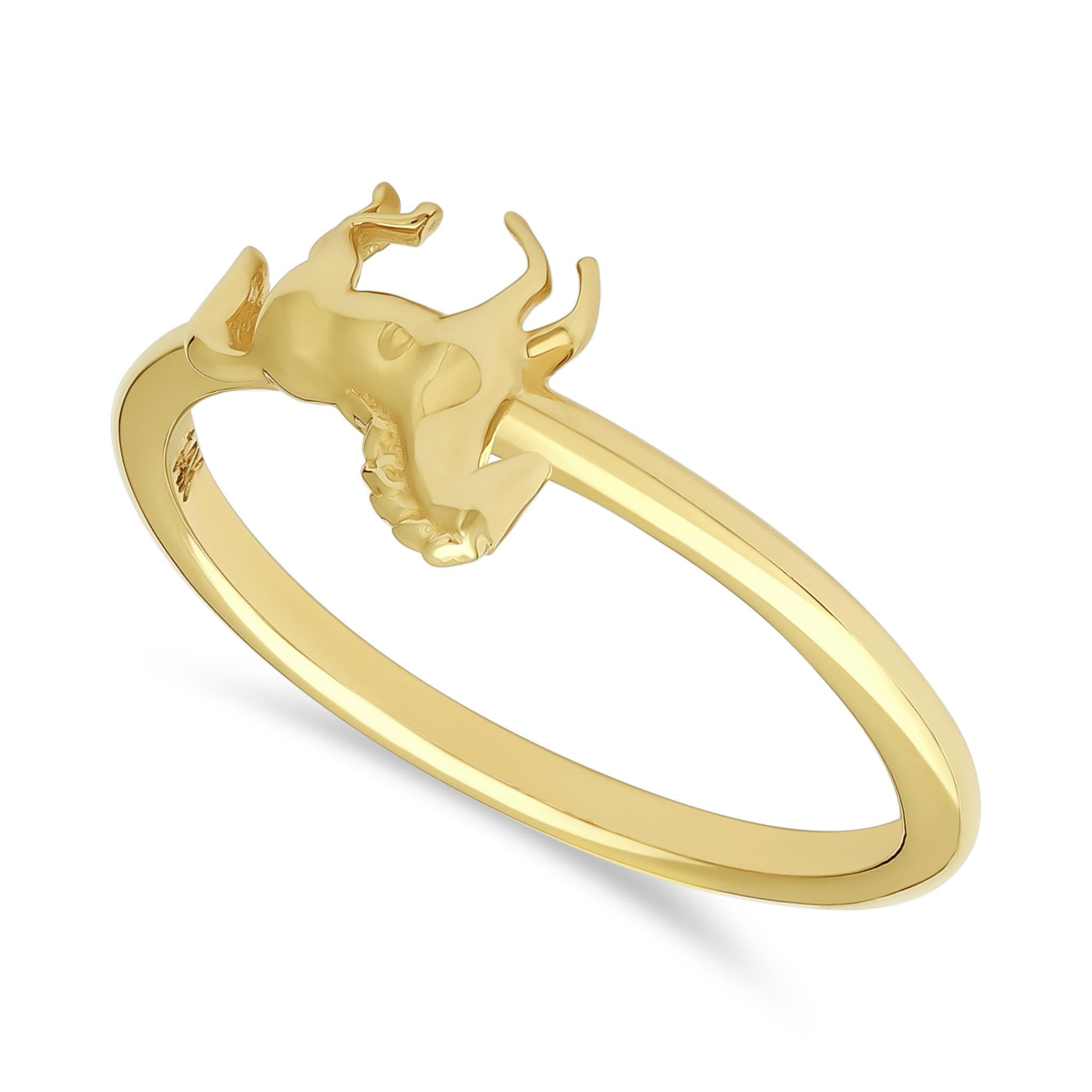 14ct Yellow Gold Horse Design Ring