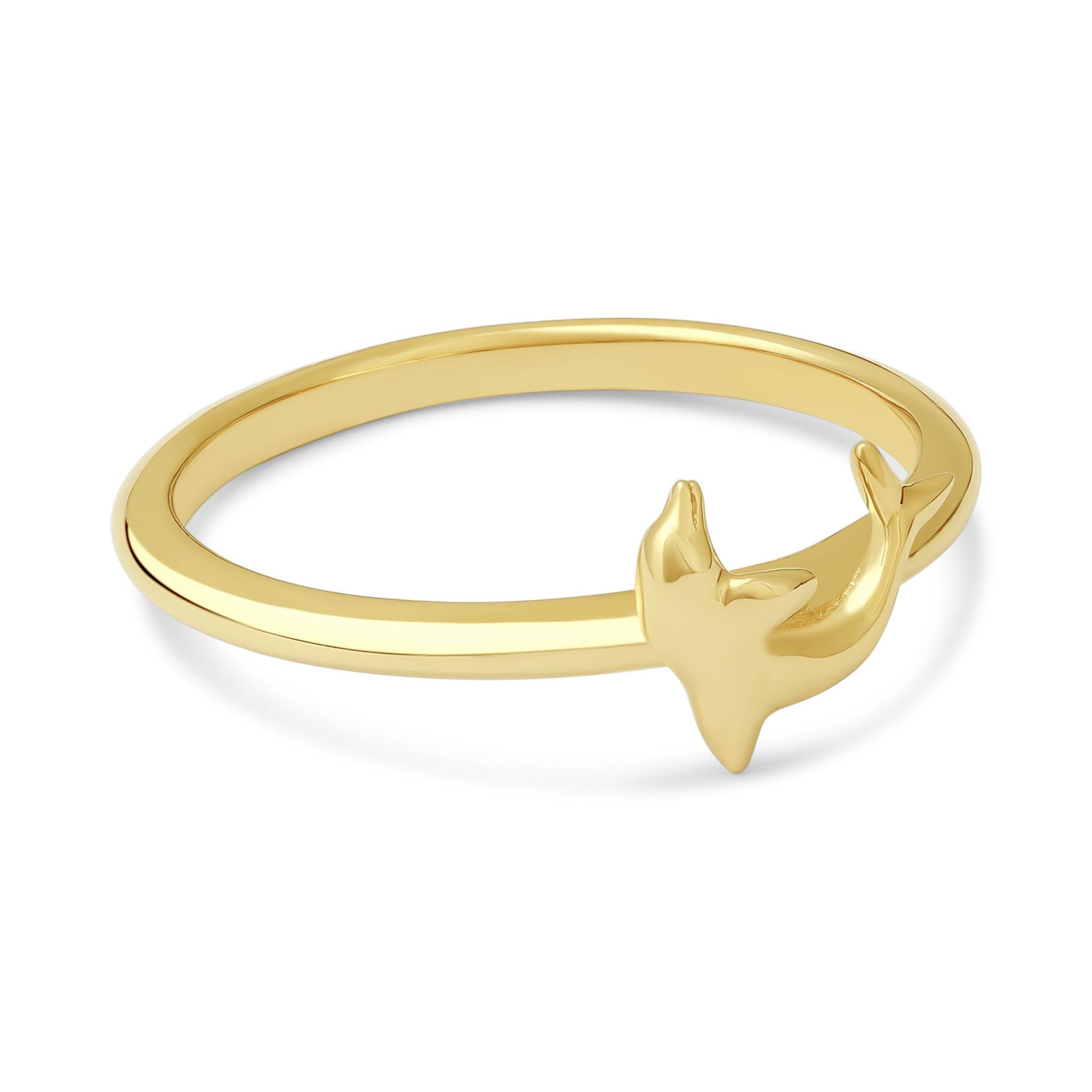 14ct Yellow Gold Dolphin Design Ring