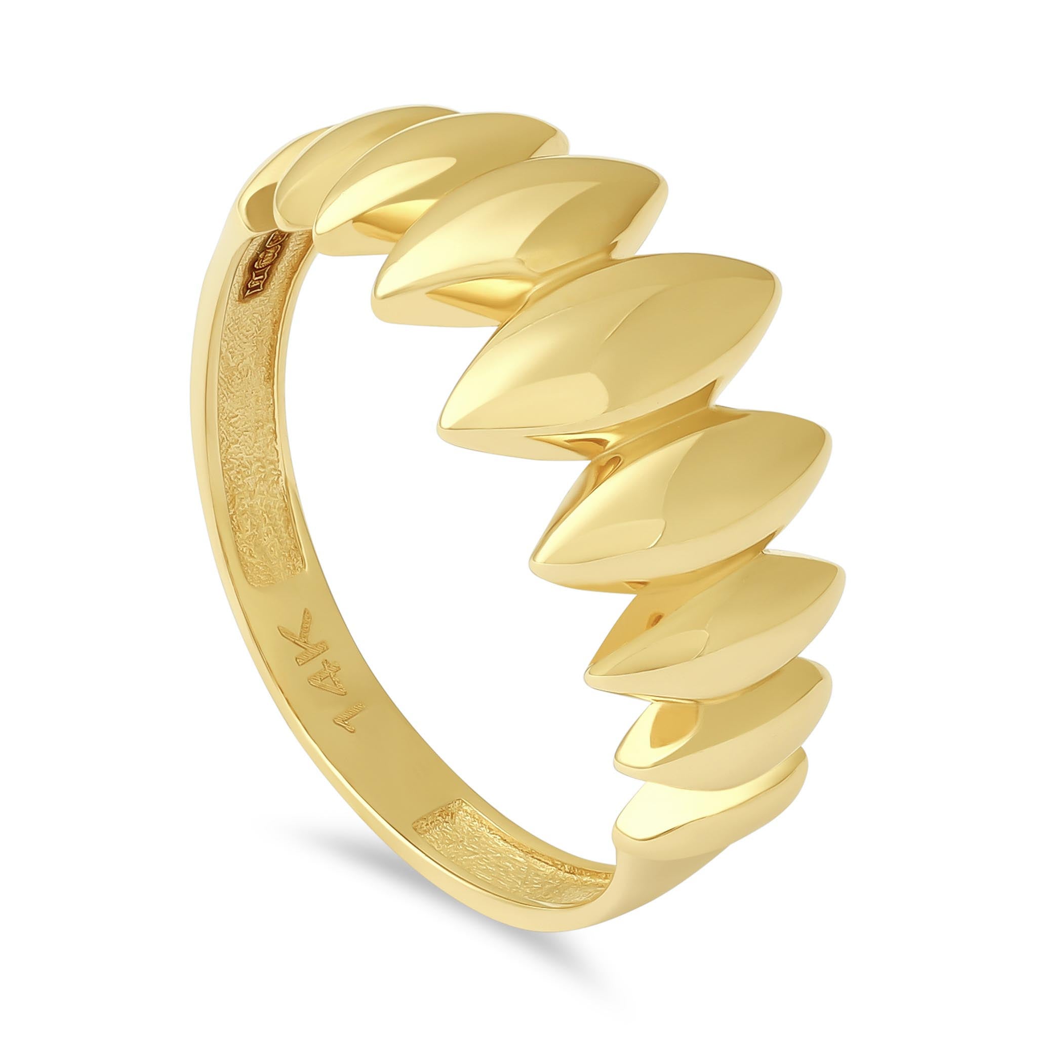 14ct Yellow Gold Abstract Design Ring
