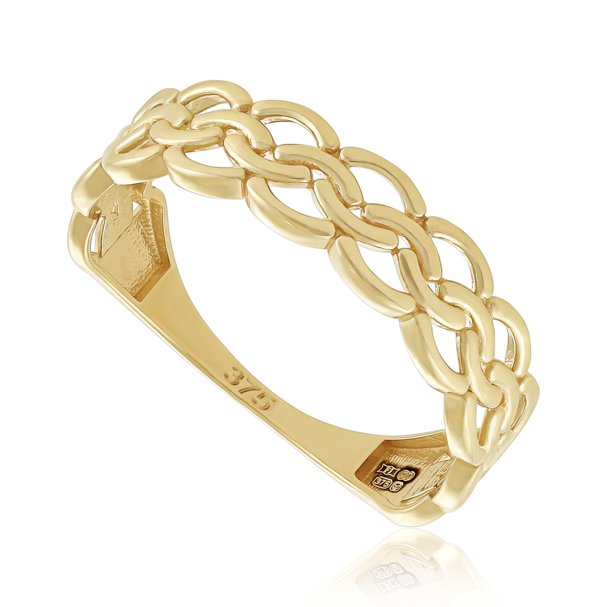 9ct Yellow Gold Braided Design RIng RNG0010-K